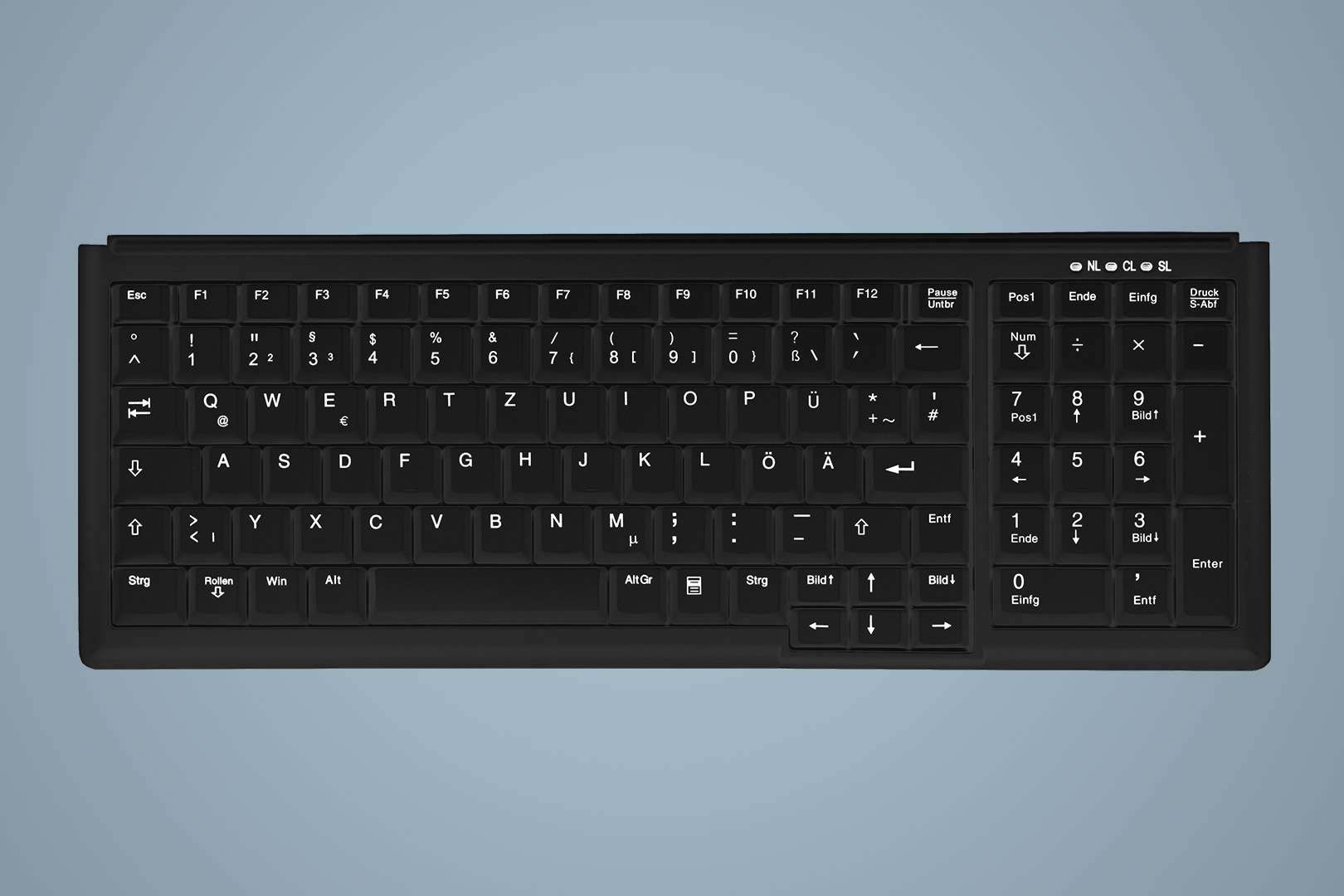 Active Key AK-7000, Volle Größe (100%), Kabelgebunden, USB, QWERTY, Schwarz