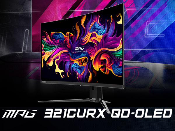 MSI MPG 321CURXDE QD-OLED, 31.5" 4K UHD OLED, 240Hz, 0,03ms, 1x DP, 2x HDMI, 1x USB-C (m. DP)
