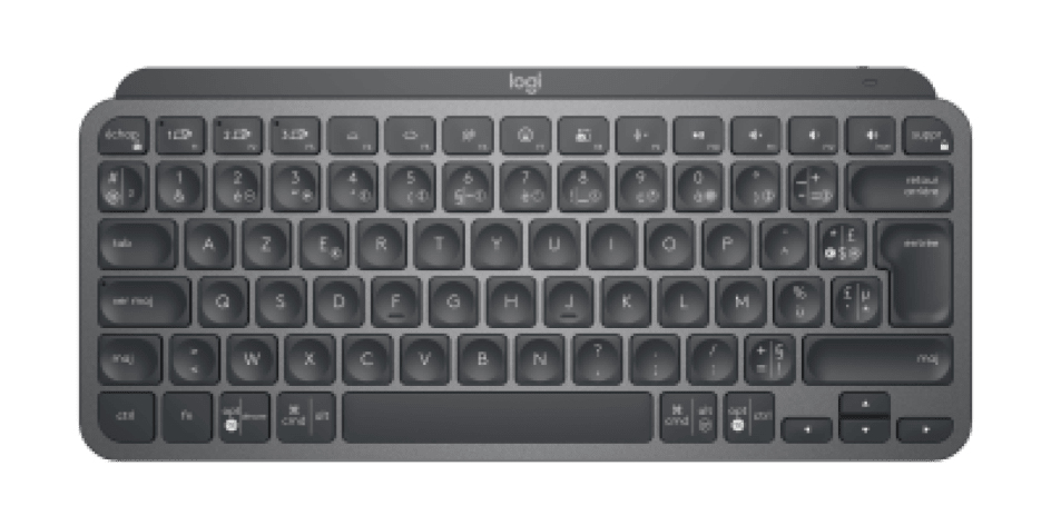 Logitech MX Keys Mini Combo for Business, Kabellos, RF Wireless + Bluetooth, AZERTY, Graphit, Maus e