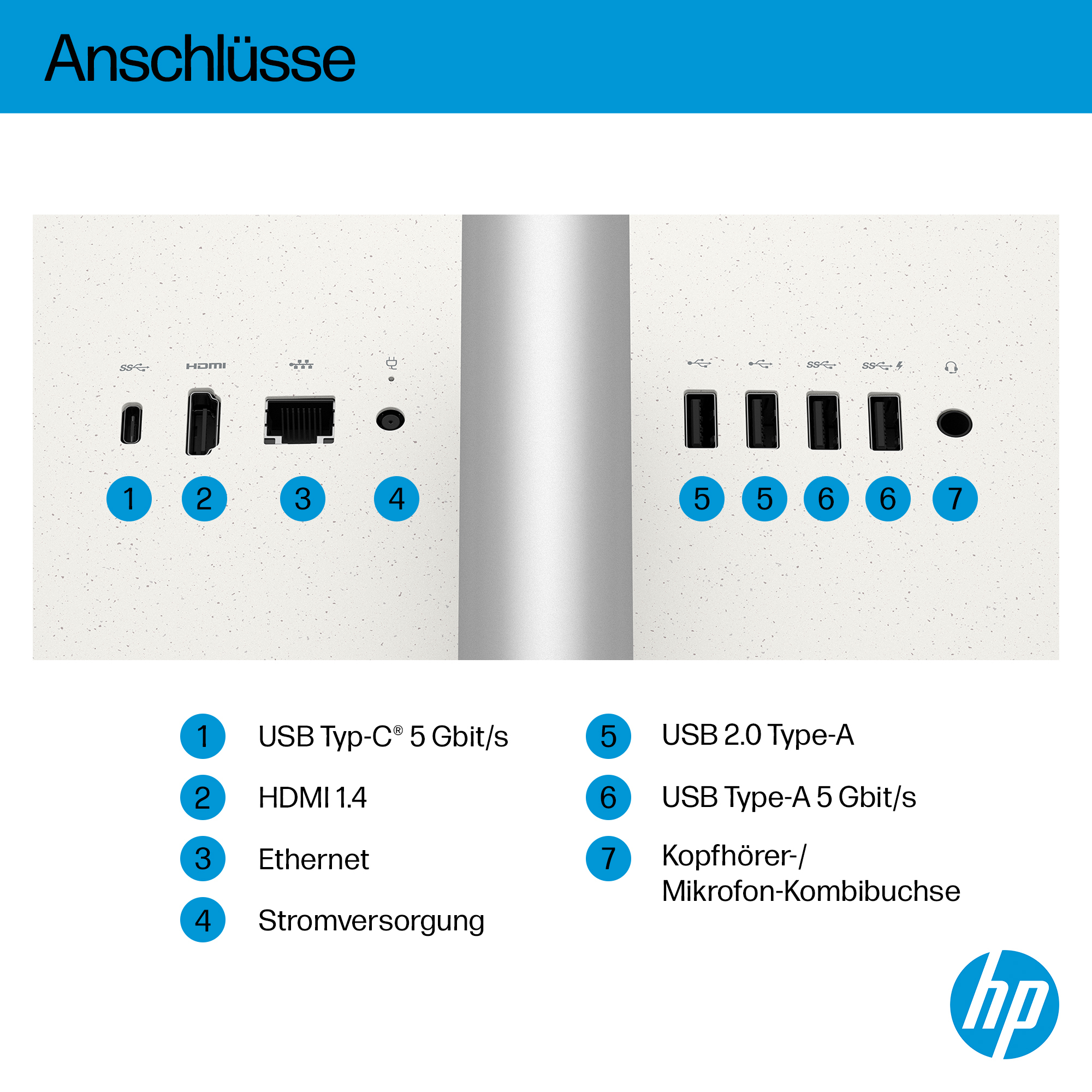 HP 27-cr2275ng - All-in-One (Komplettlösung) - Core Ultra 7 255U - RAM 16 GB - SSD 512 GB - NVMe - I