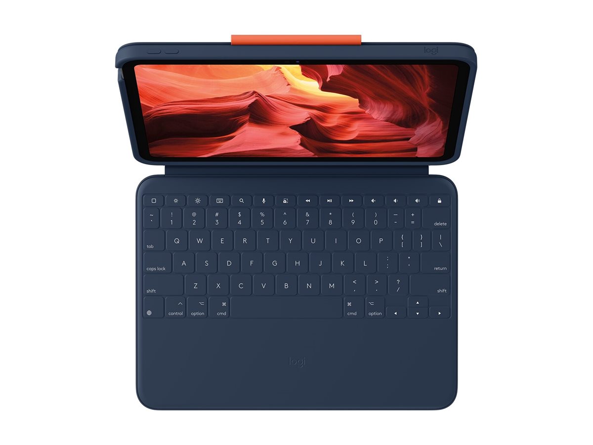 Logitech Rugged Combo 4 Touch - Tastatur und Foliohülle - mit Trackpad - Apple Smart connector - für