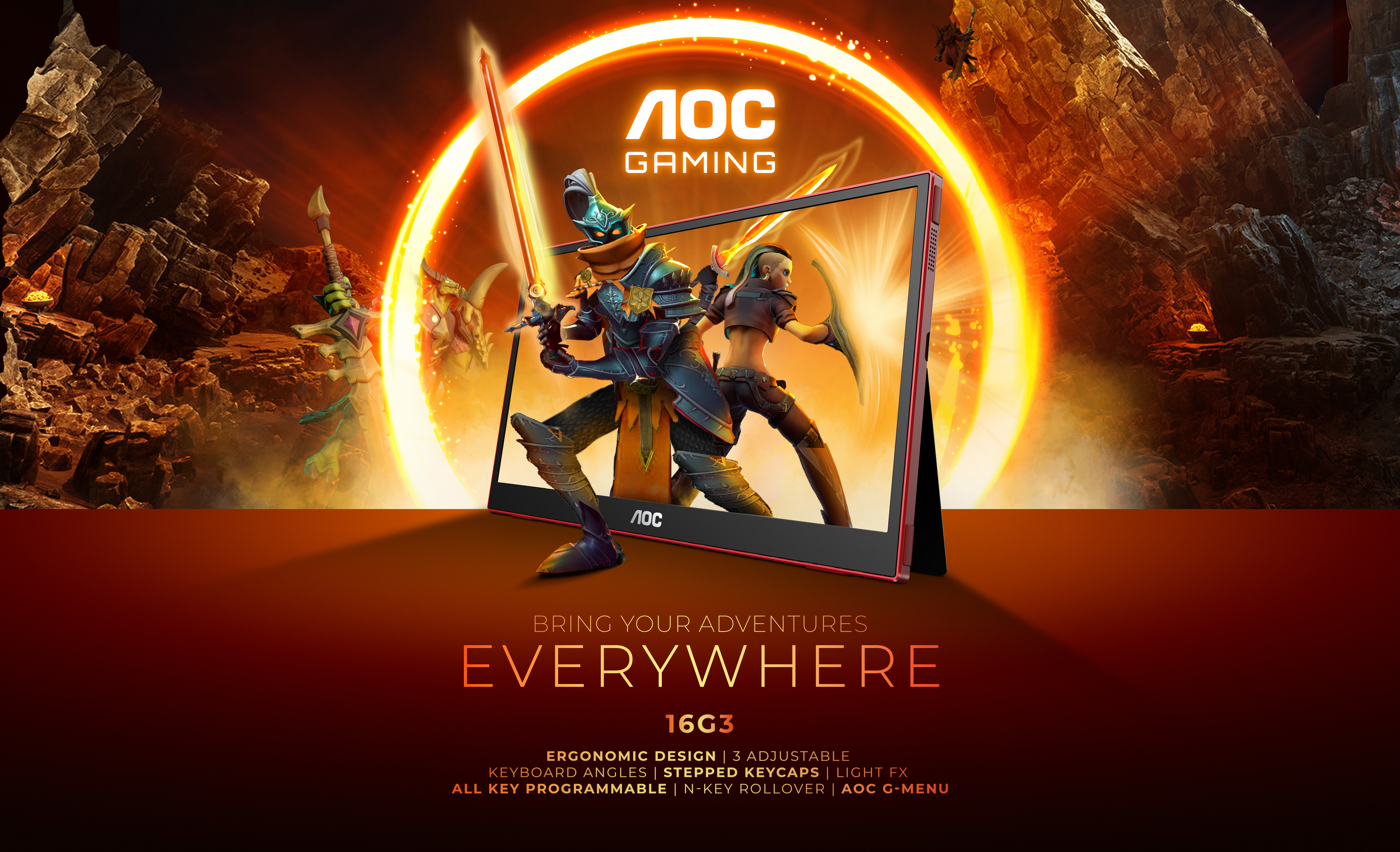 AOC 16G3 portabler Monitor - Flachbildschirm (TFT/LCD) - 39,6 cm
