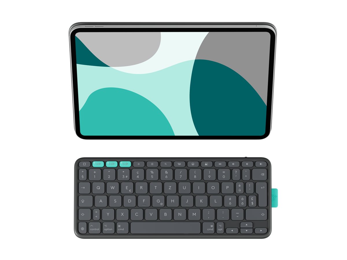 Logitech Flip Folio - Tastatur und Foliohülle - full size - kabellos - Bluetooth 5.1 LE - QWERTZ - S