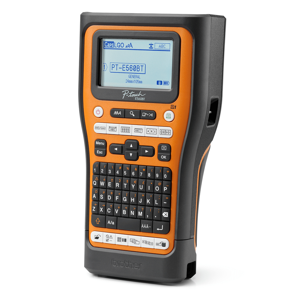 Brother P-Touch PT-E560BTSP - Beschriftungsgerät - s/w - Thermotransfer - Rolle (2,4 cm)
