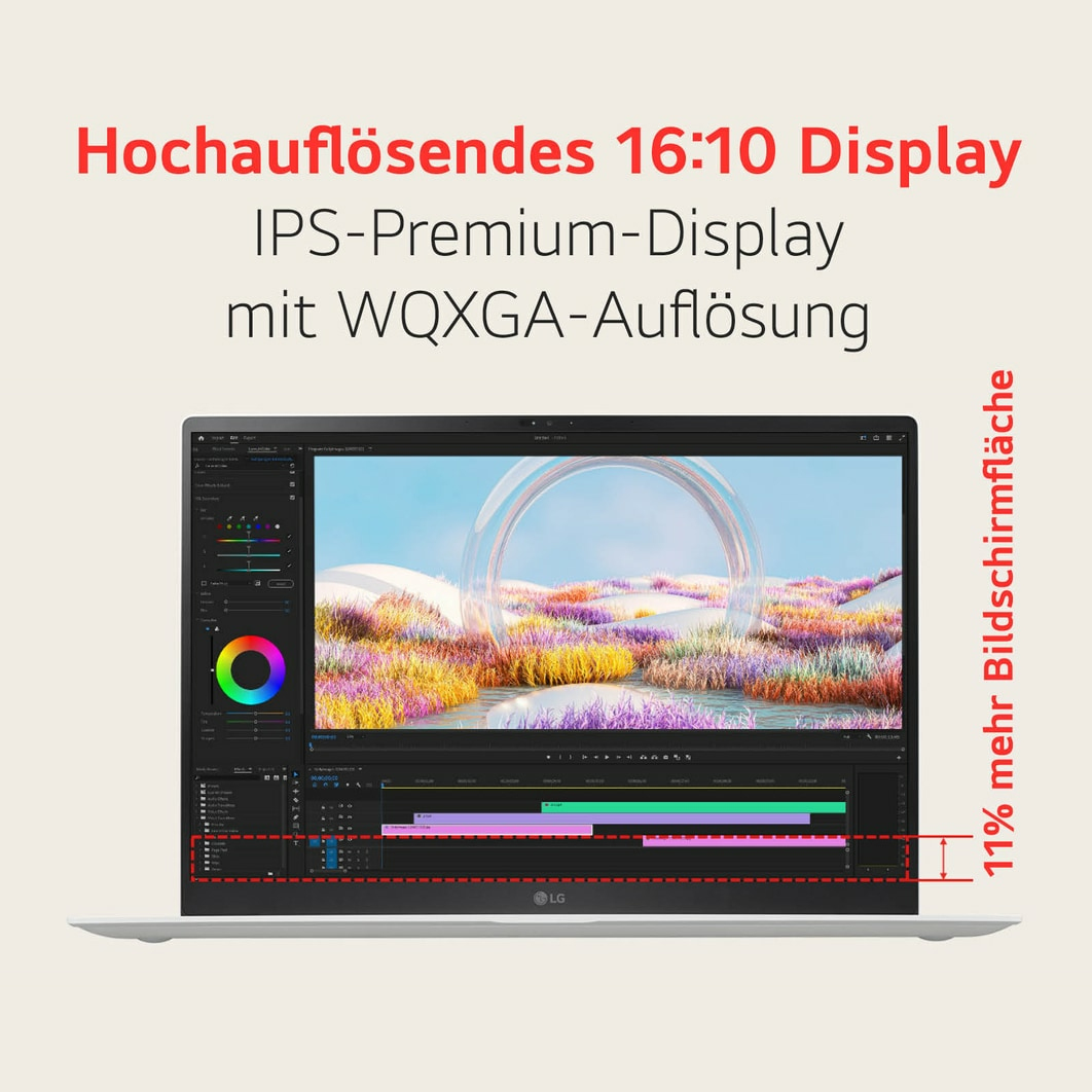 LG Gram Pro 17Z90SP, Intel Core Ultra 7, 43,2 cm (17"), 2560 x 1600 Pixel, 32 GB, 2 TB, Windows 11 H