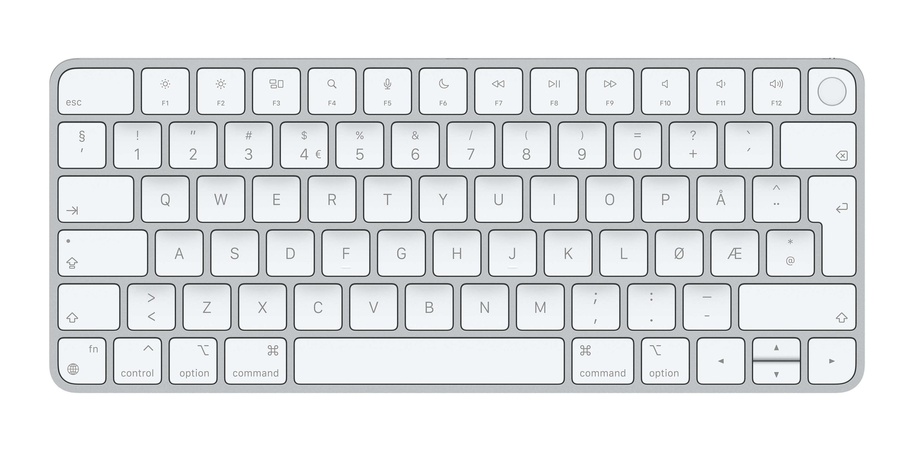 Apple Magic Keyboard, Mini, Kabellos, Bluetooth, QWERTY, Weiß