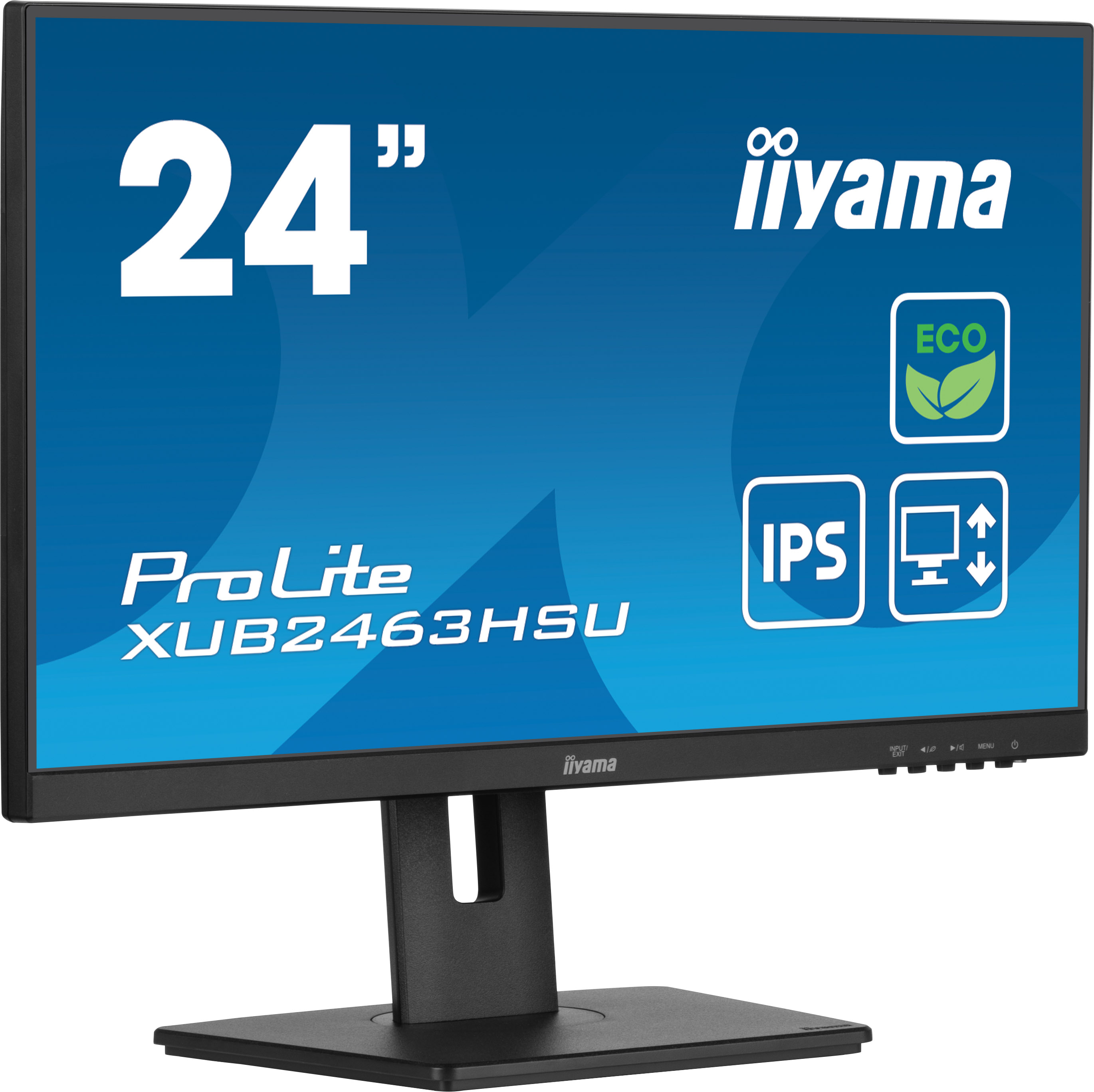 iiyama ProLite XUB2463HSU-B1 Monitor 60.5cm (23.8") Full HD, IPS, 3ms, HDMI, Displayport, USB