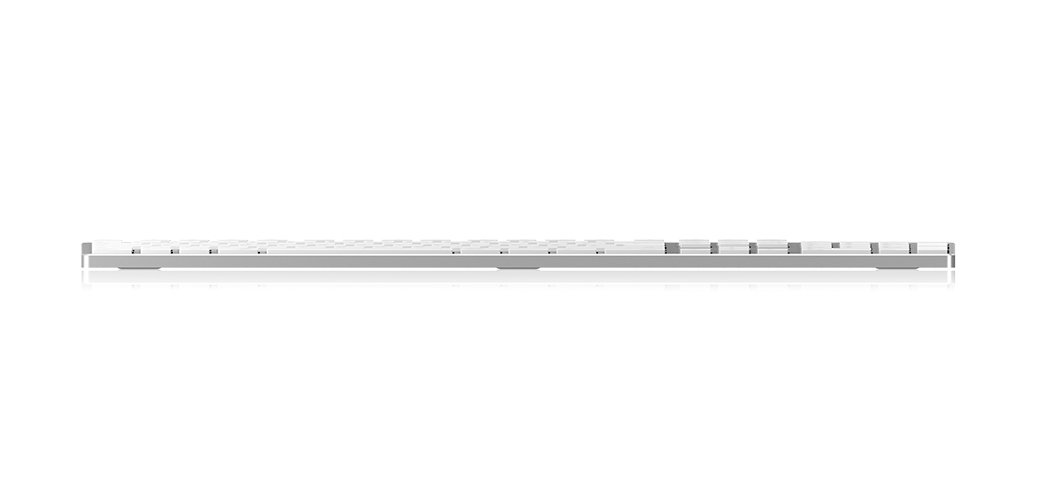 KeySonic KSK-8022BT (DE), Aluminium Tastatur, Bluetooth 3.0, Mac/Win/Android, Volle Größe (100%), Ka