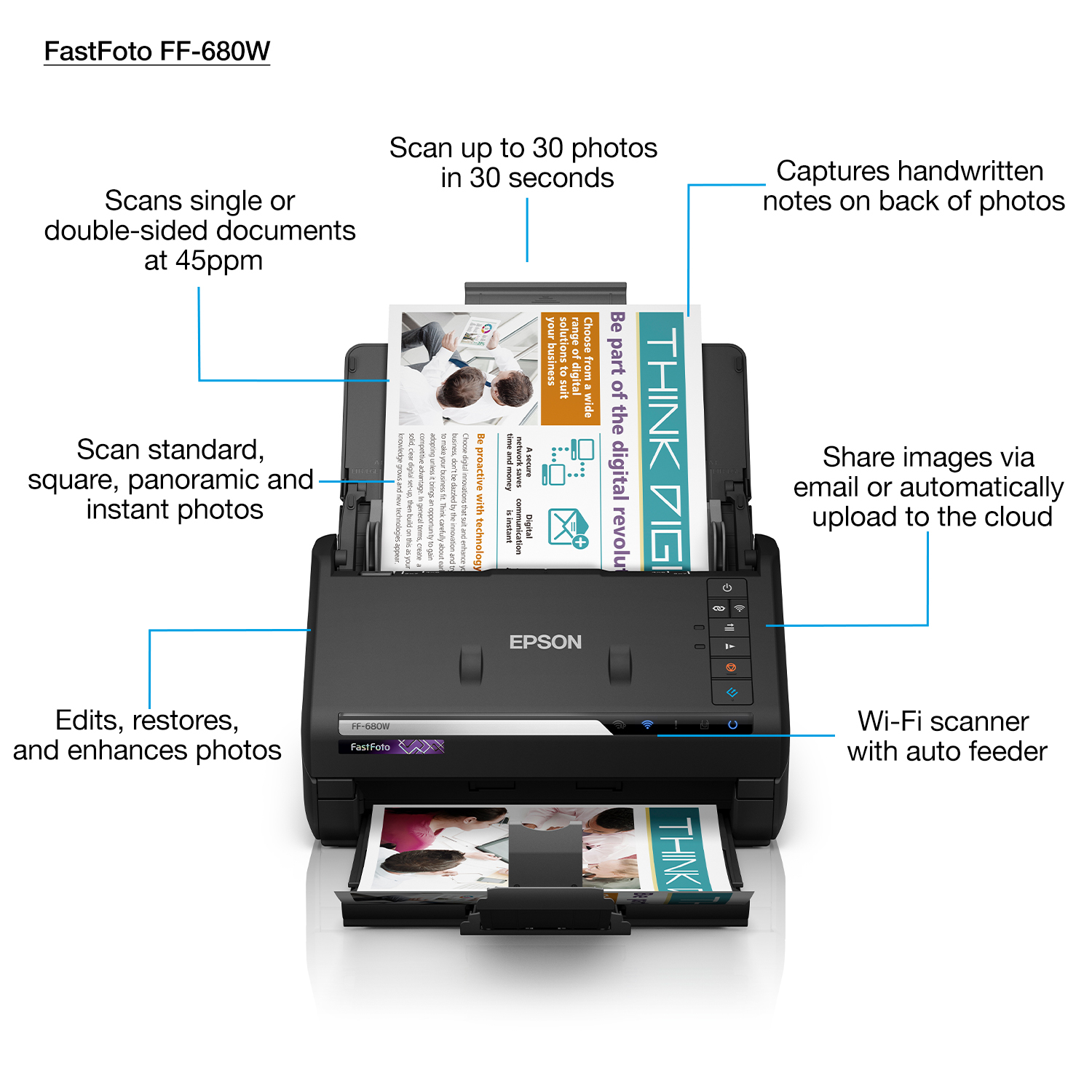 Epson FastFoto FF-680W - Dokumentenscanner - Kontaktbildsensor (CIS)