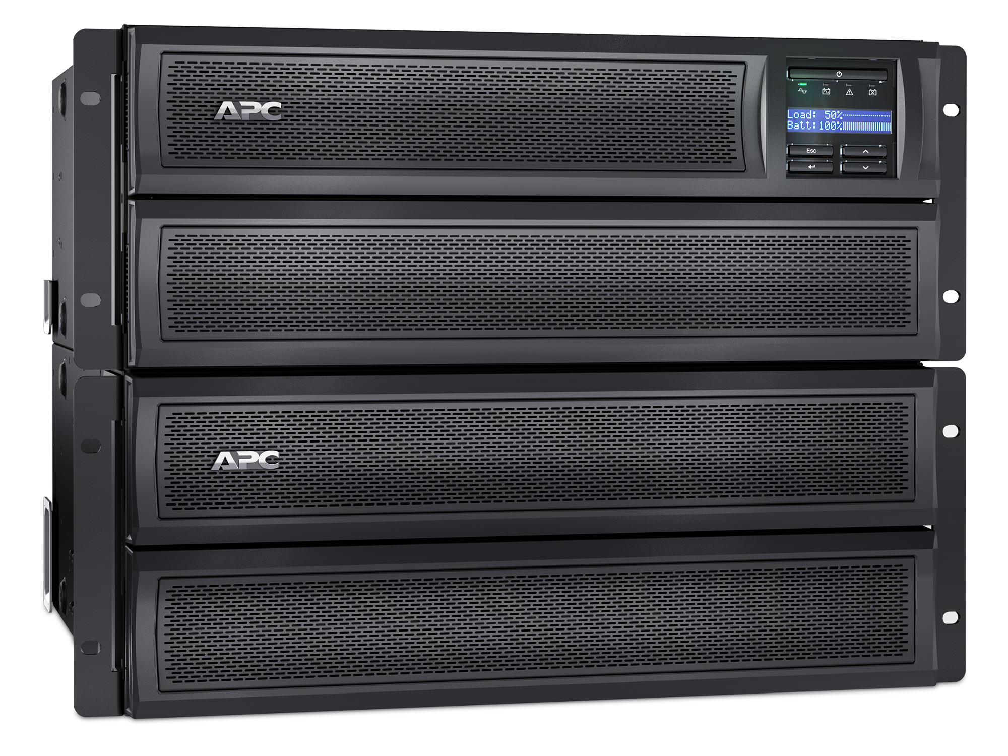 APC Smart-UPS X SMX2200HV - 2200VA, 8x C13 + 2x C19 Ausgang, USB, erweiterbare Laufzeit, kurze Tiefe