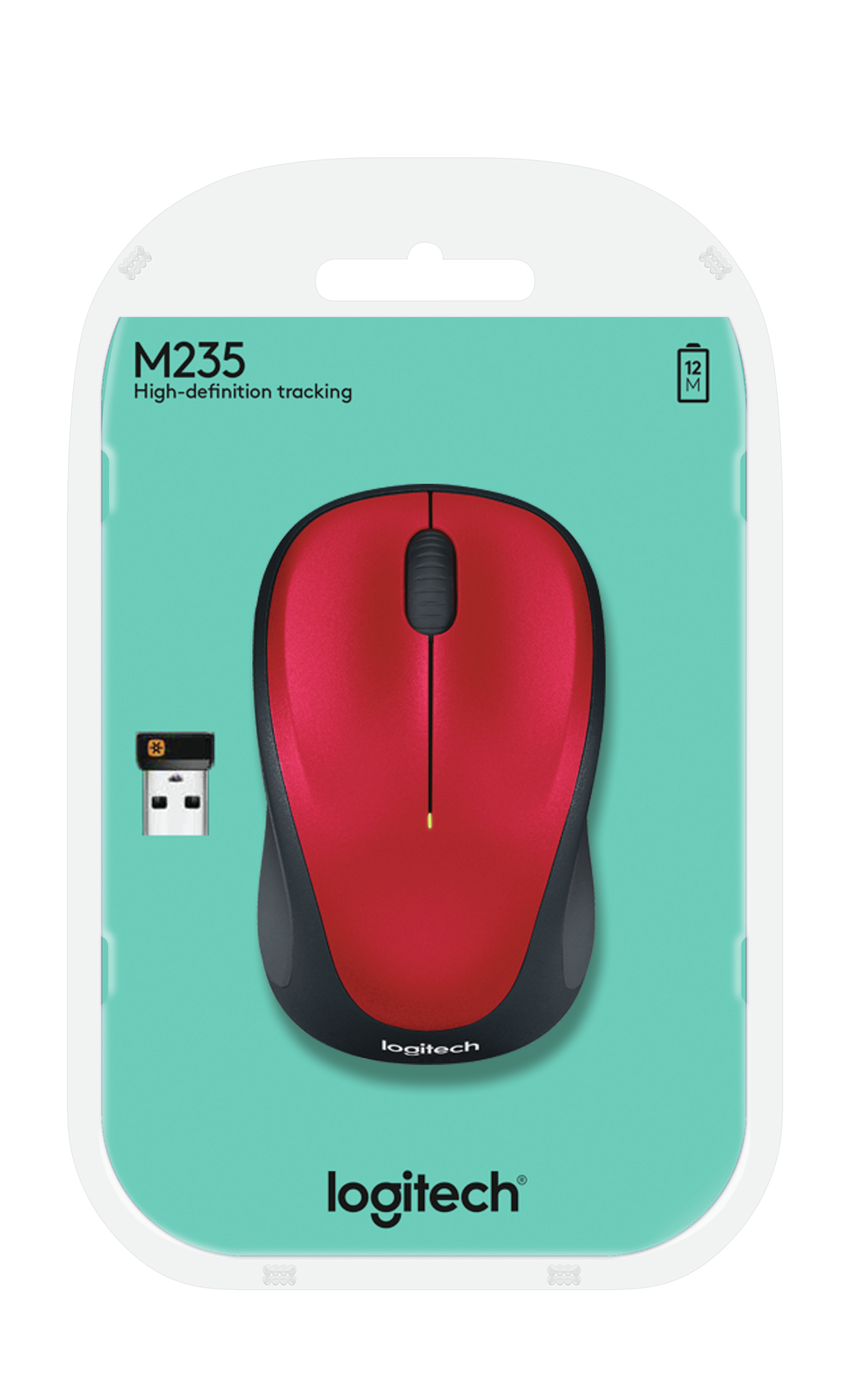 Logitech M235 - 2. Generation - Maus - rechts- und linkshändig - optisch - kabellos - 2.4 GHz - kabe