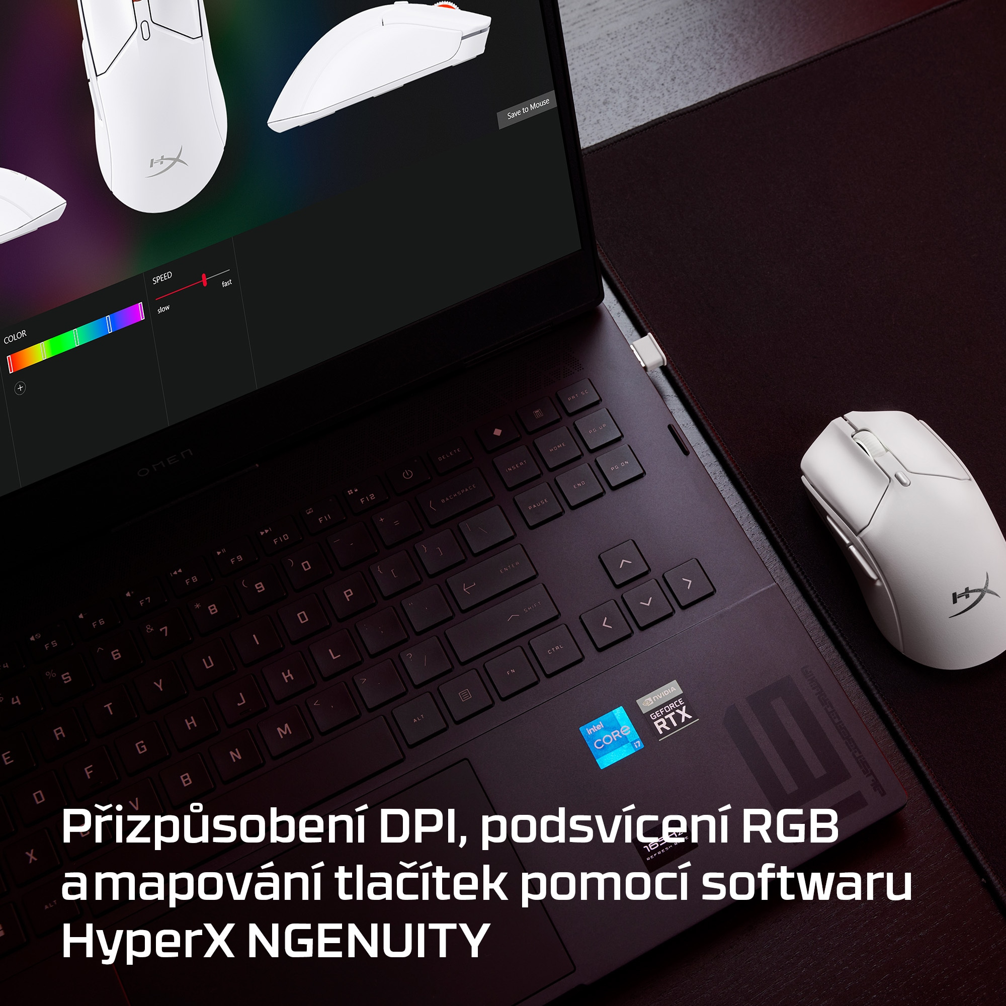 HP HyperX Pulsefire Haste 2 Mini - Maus - optisch