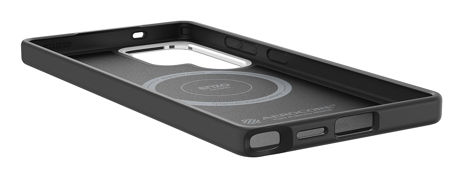 Spigen Enzo Aramid, Cover, Samsung, Galaxy S25 Ultra, 17,5 cm (6.9"), Schwarz, Silber