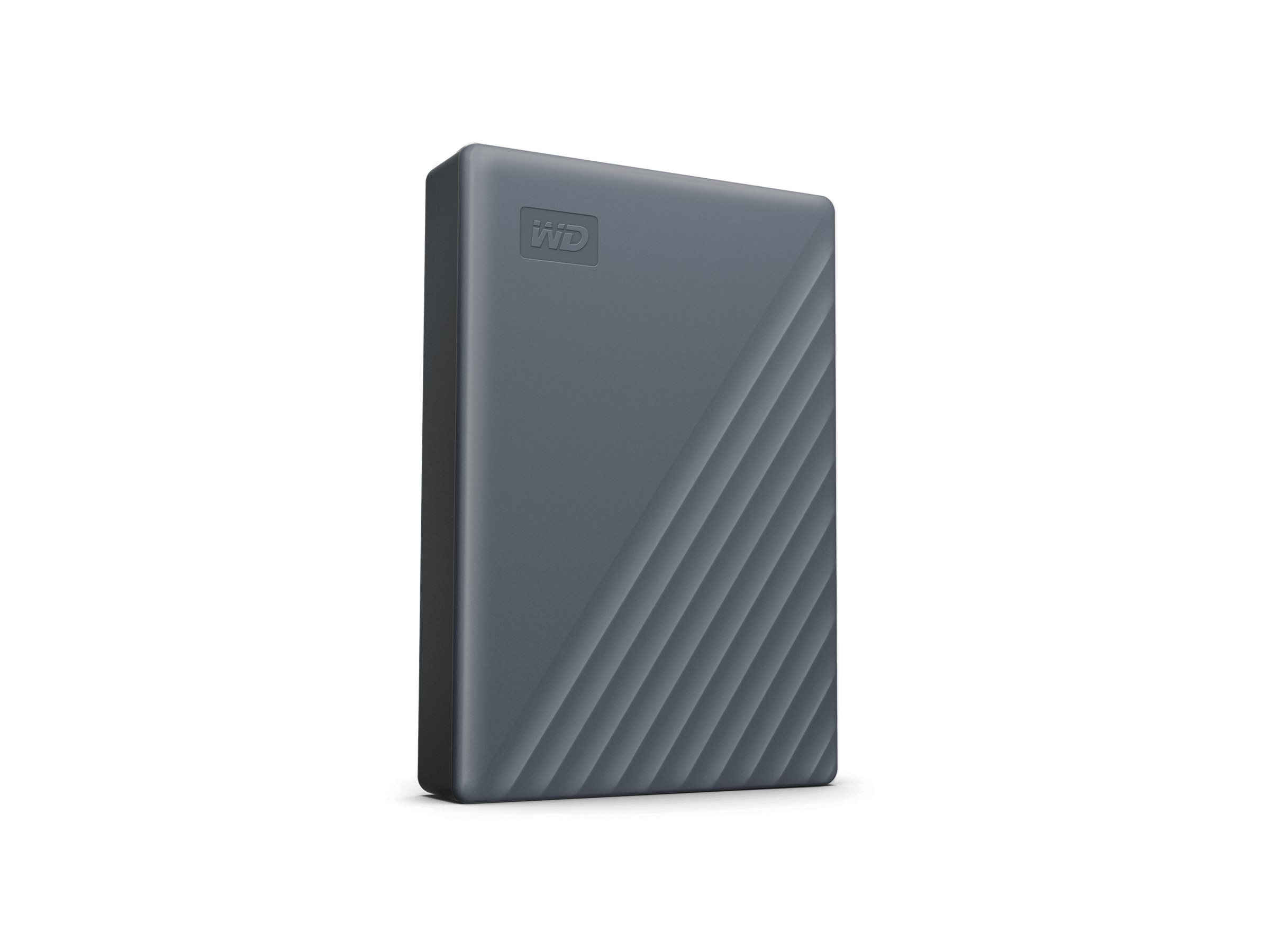 Western Digital WD My Passport grau 5TB, funktioniert mit USB-C, USB 3.0 Micro-B