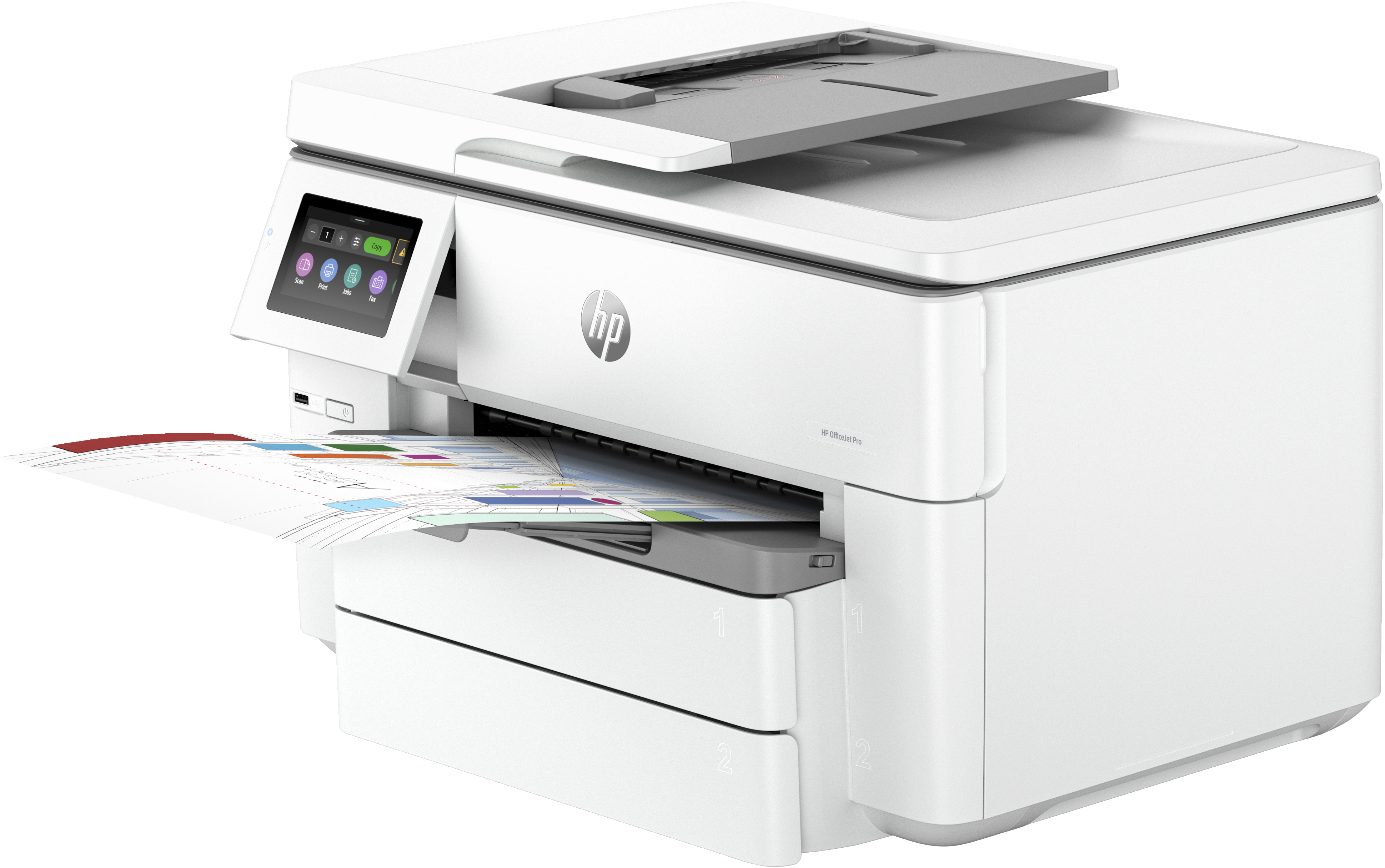 HP Officejet Pro 9730e Wide Format All-in-One - Multifunktionsdrucker - Farbe - Tintenstrahl - A3/Le
