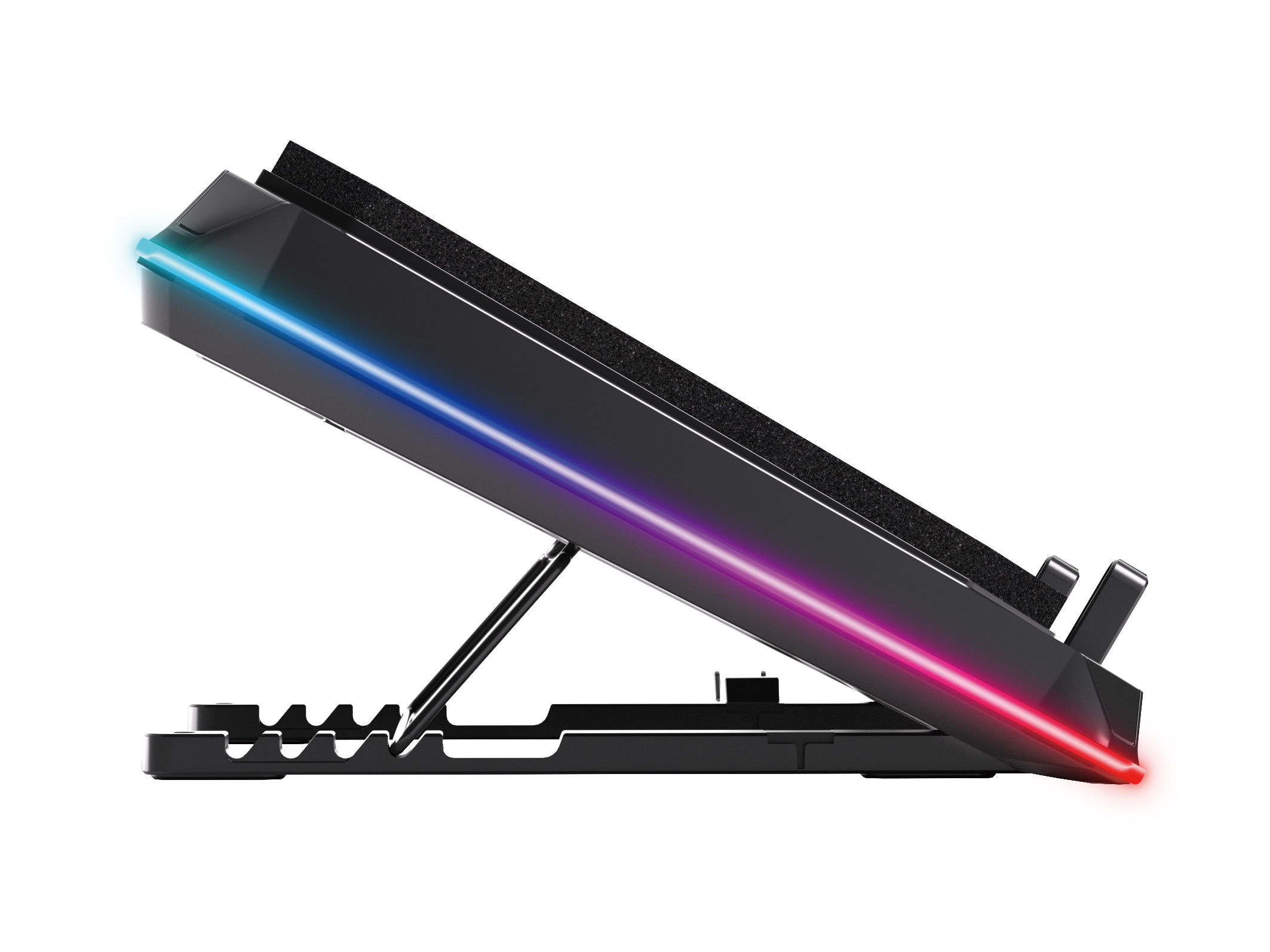 Conceptronic THYIA03B Turbofan Gaming Laptop-Kühlpad mit USB-Hub, RGB, versiegeltem Schaumdesign und