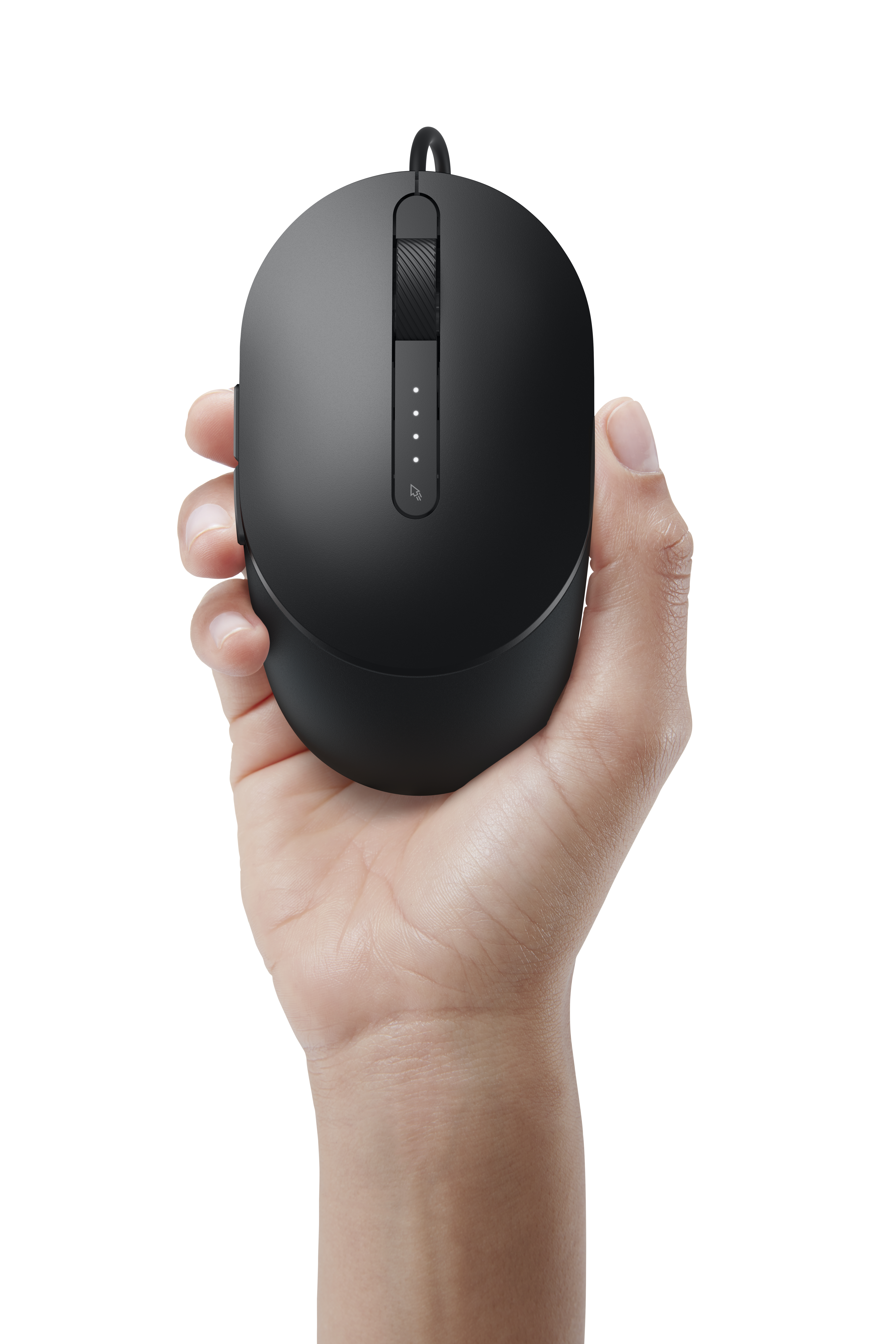 Dell Pro kabelgebundene Maus ? MS3220 - schwarz, Beidhändig, Laser, USB Typ-A, 3200 DPI, 2 ms, Schwa