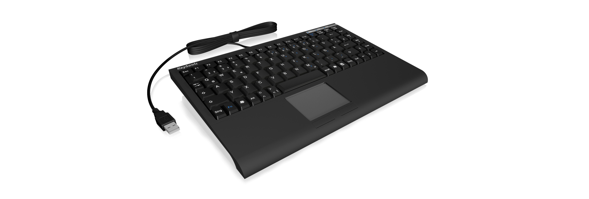 KeySonic ACK-540U+ - Tastatur - mit Touchpad