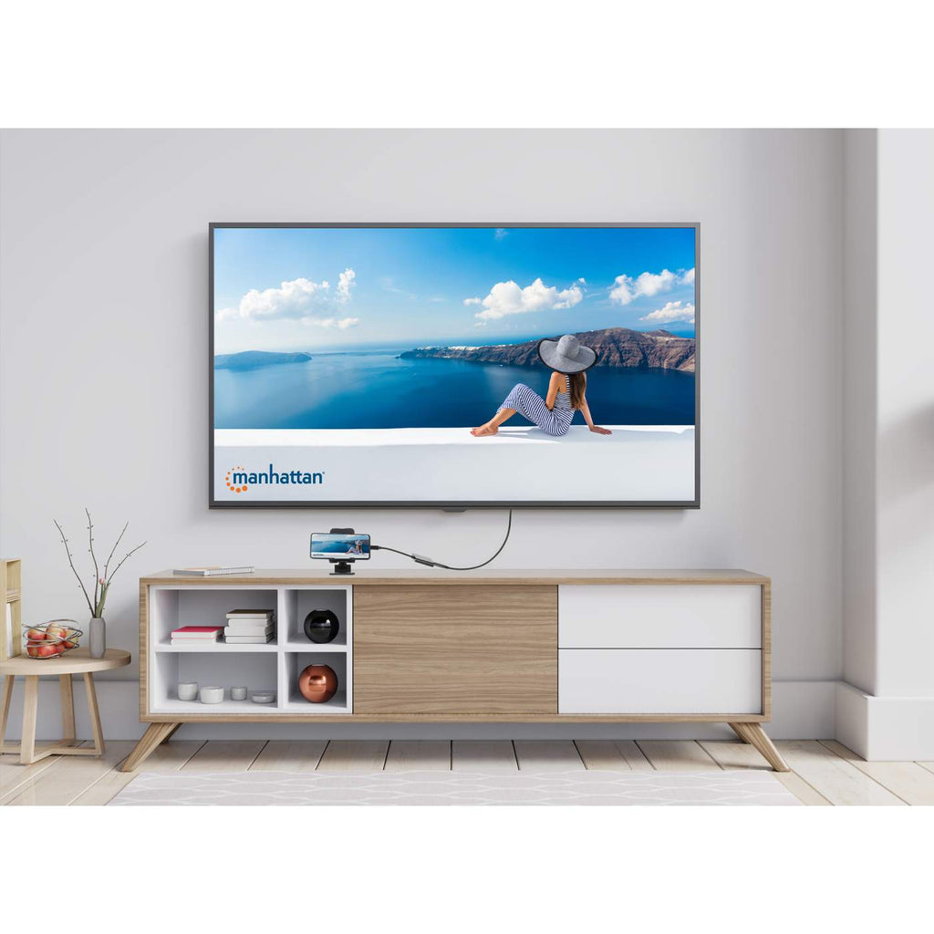 Manhattan USB-C Dock/Hub, Ports (x3): HDMI, USB-A and USB-C, With Power Delivery (100W)