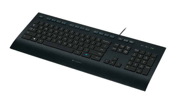 Logitech K280E Pro f/ Business, Volle Größe (100%), Kabelgebunden, USB, QWERTZ, Schwarz
