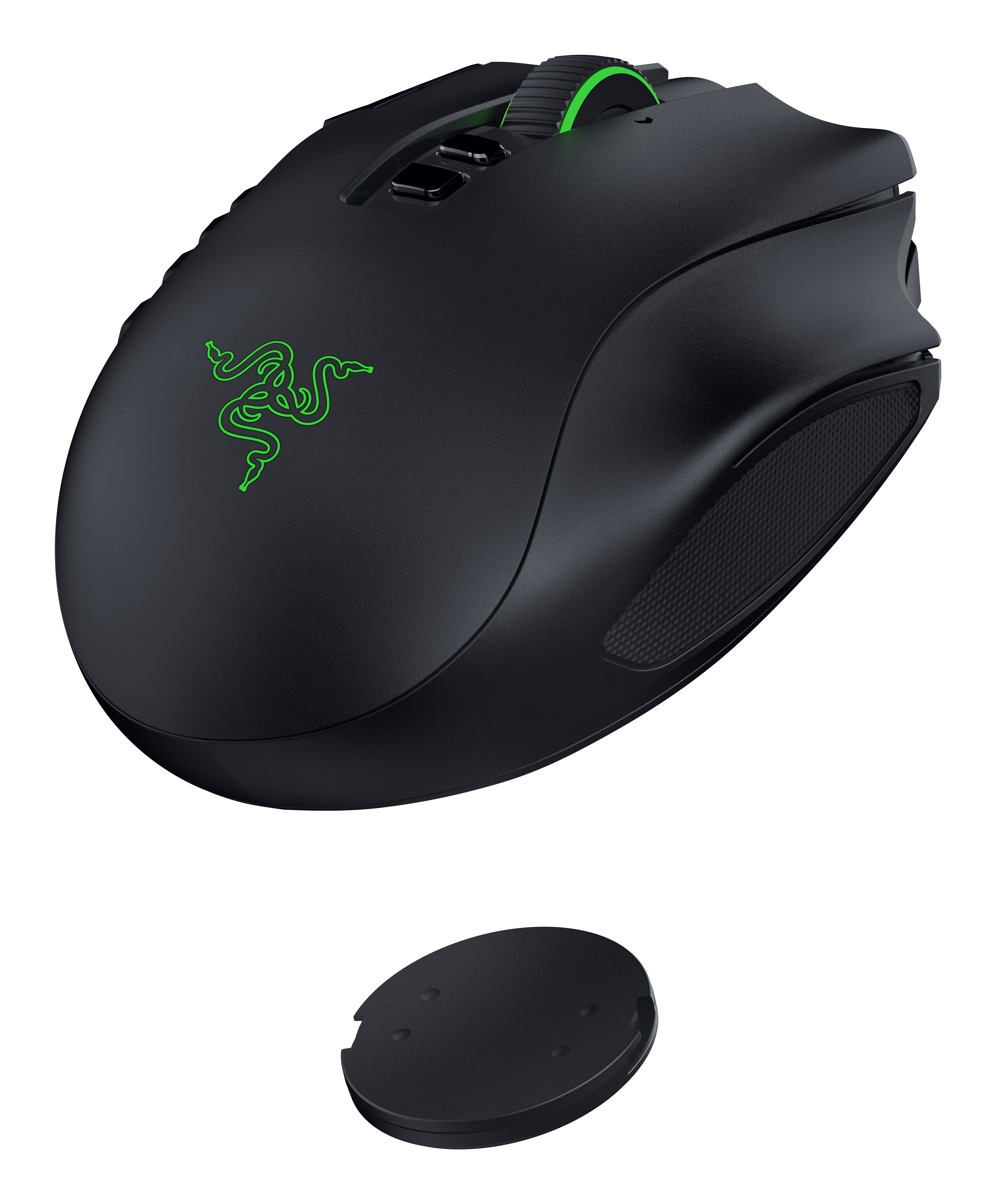 Razer Naga V3 Pro, Rechts, Optisch, RF Wireless + Bluetooth + USB Type-C, 50000 DPI, Schwarz