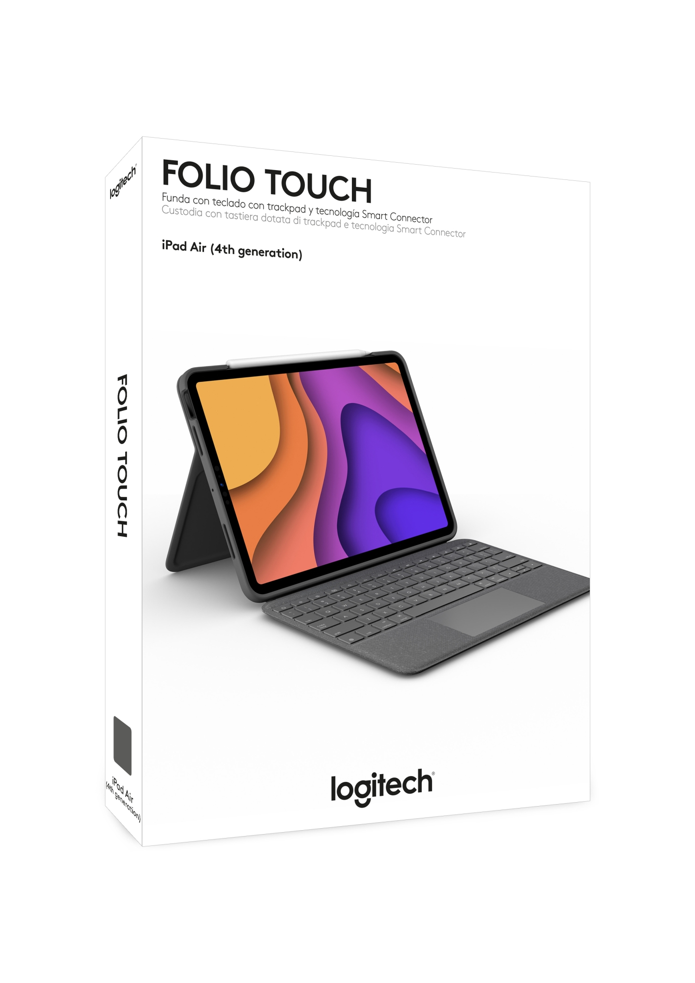 Logitech Folio Touch - Tastatur und Foliohülle - mit Trackpad - hinterleuchtet - Apple Smart connect