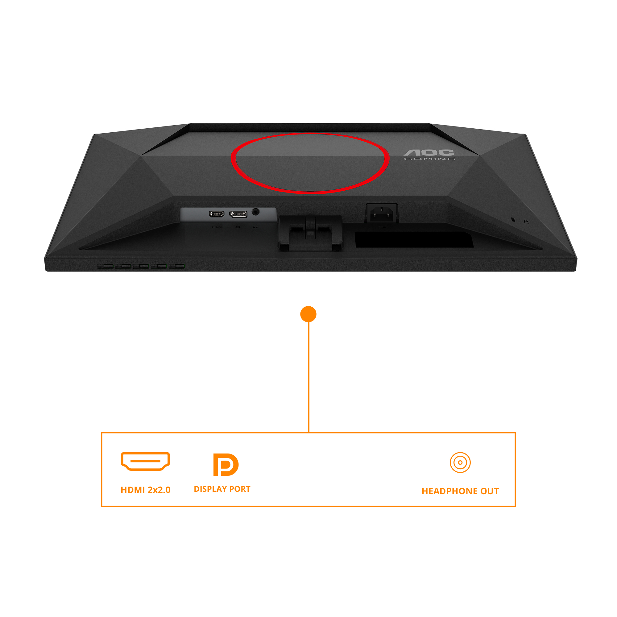 AOC G4 24G4HRE, 60,5 cm (23.8"), 1920 x 1080 Pixel, Full HD, LED, 1 ms, Schwarz, Rot