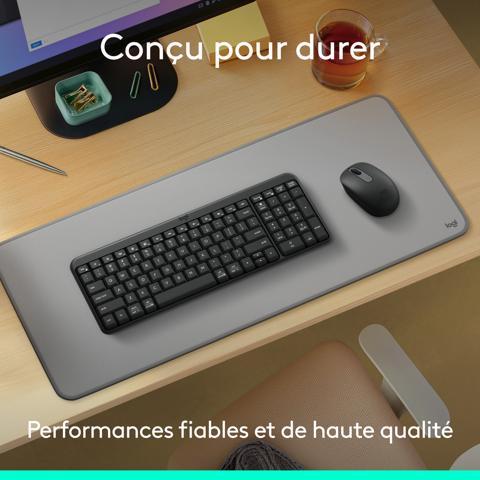 Logitech MK250 - Tastatur-und-Maus-Set - kabellos