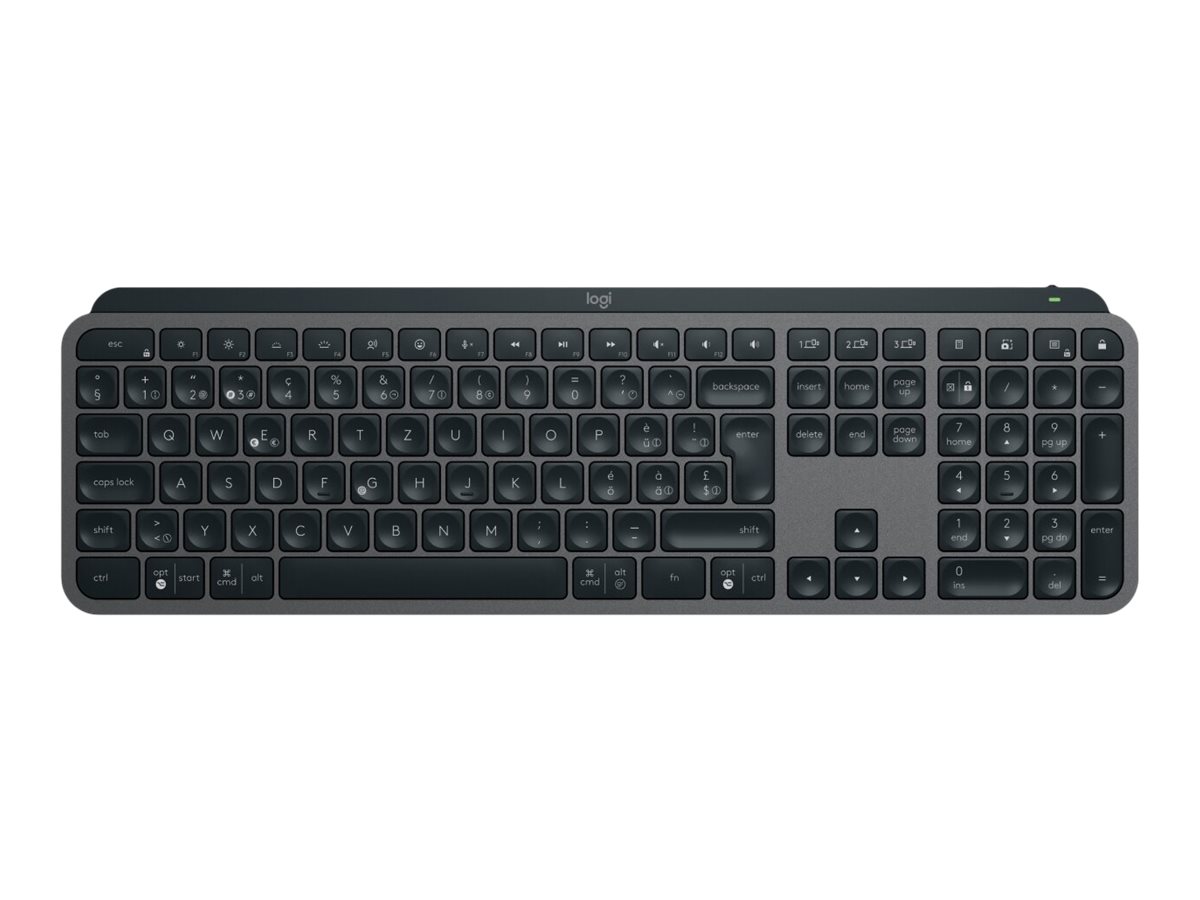 Logitech MX Keys S - Tastatur - hinterleuchtet - kabellos - Bluetooth LE - QWERTY - Nordisch (Dänisc