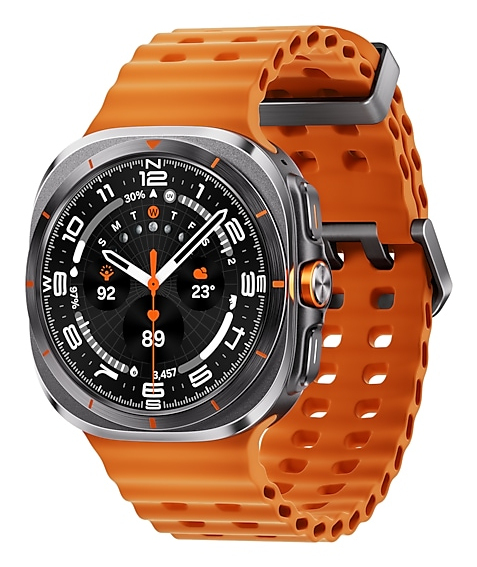 Samsung Galaxy Watch Ultra - 47 mm - titanfarben grau - intelligente Uhr mit Marineband - Gummi - Or