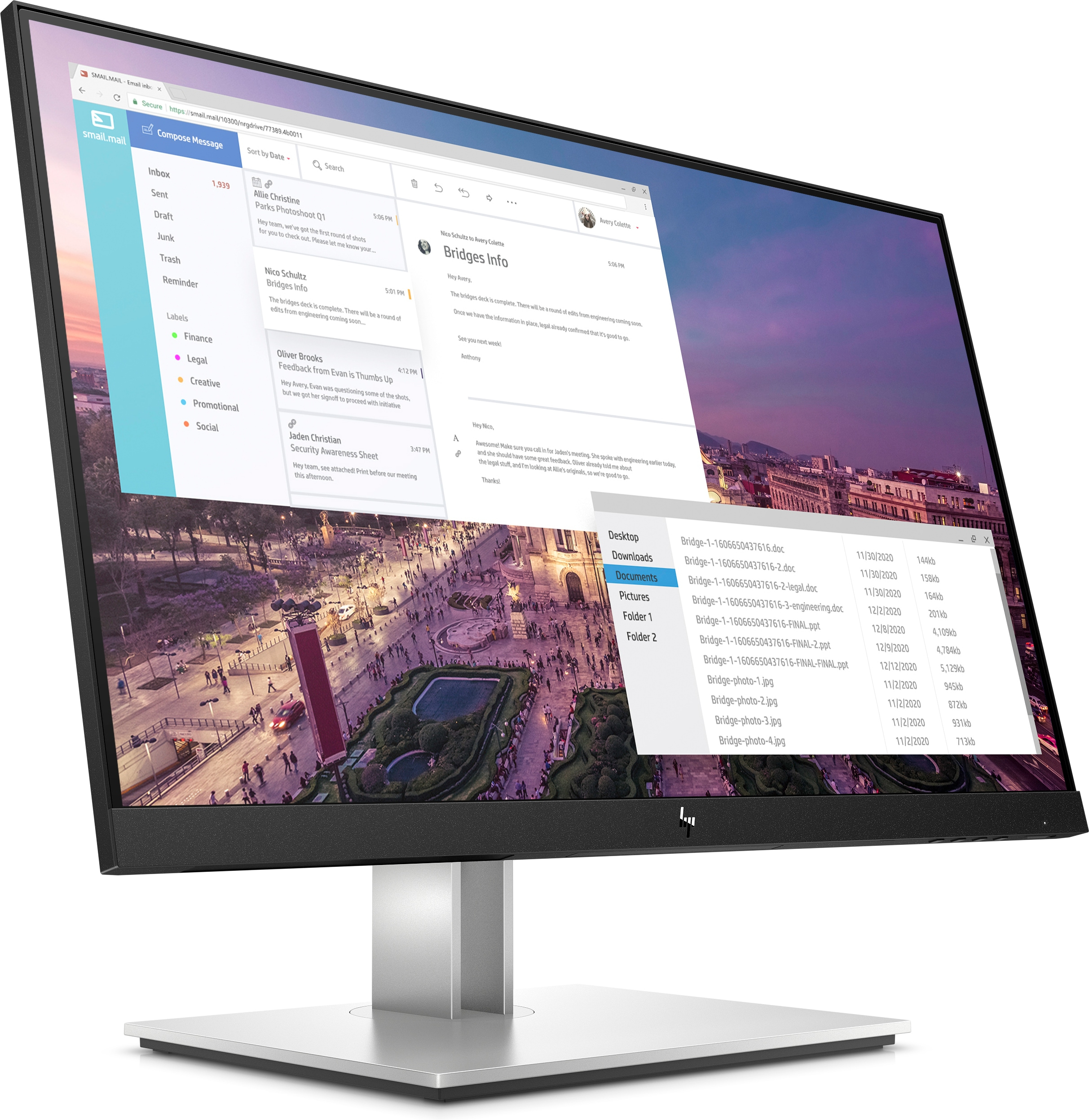 HP E-Series E23 G4, 58,4 cm (23"), 1920 x 1080 Pixel, Full HD, LCD, 5 ms, Schwarz, Silber