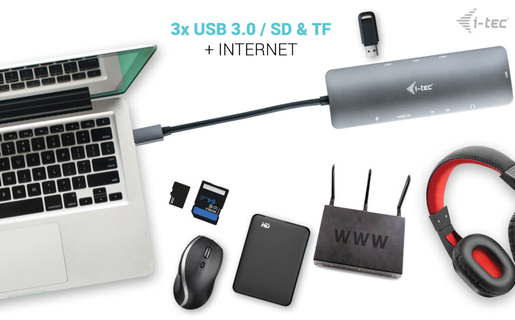 i-tec USB-C Metal Nano Docking Station, USB-C 3.0 [Stecker]