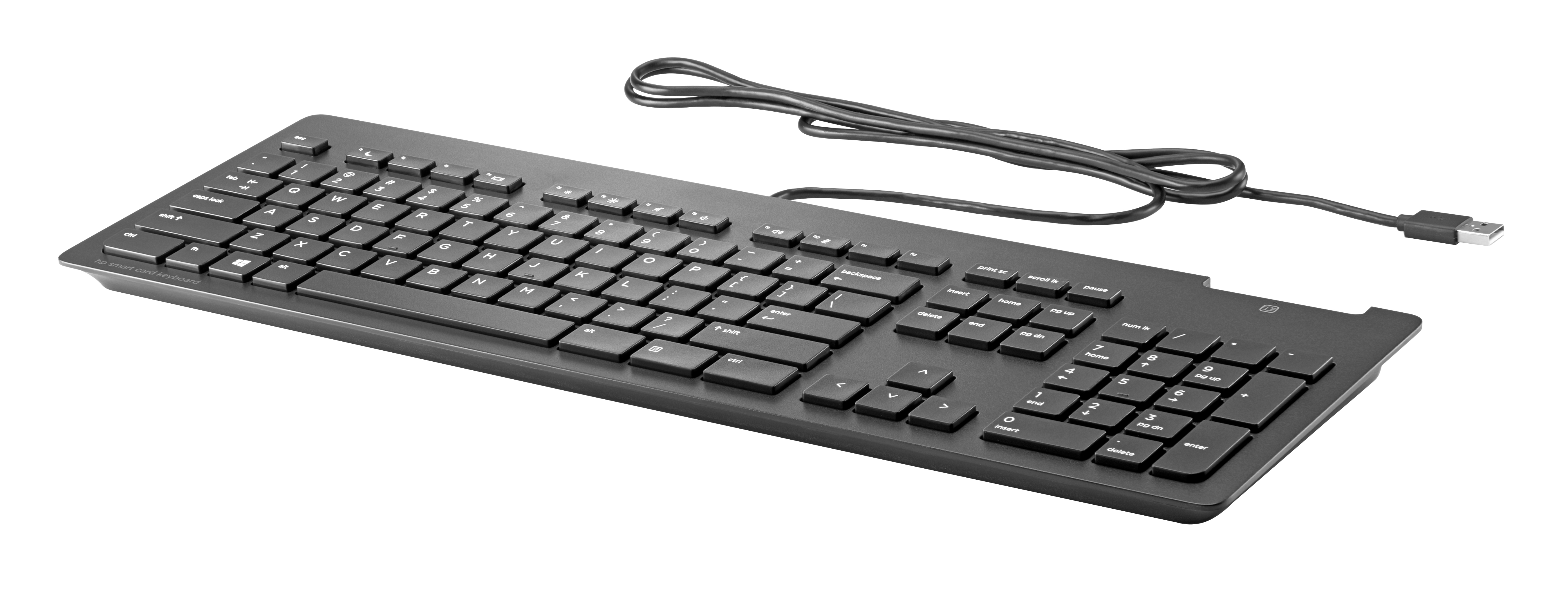 HP Business Slim v2 Smartcard Tastatur, Volle Größe (100%), Kabelgebunden, USB, Plunger key switch,