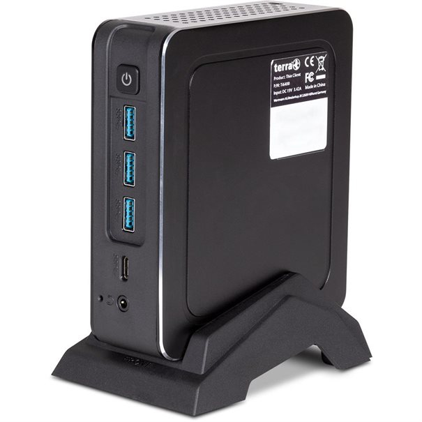 TERRA THINCLIENT 6200, 1,1 GHz, Intel, 2,4 GHz, 4 GB, 3840 x 2160 Pixel, Schwarz