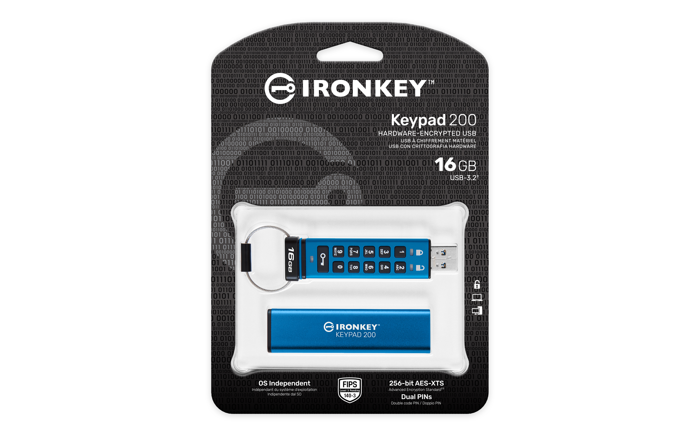 Kingston IronKey Keypad 200 - USB-Flash-Laufwerk