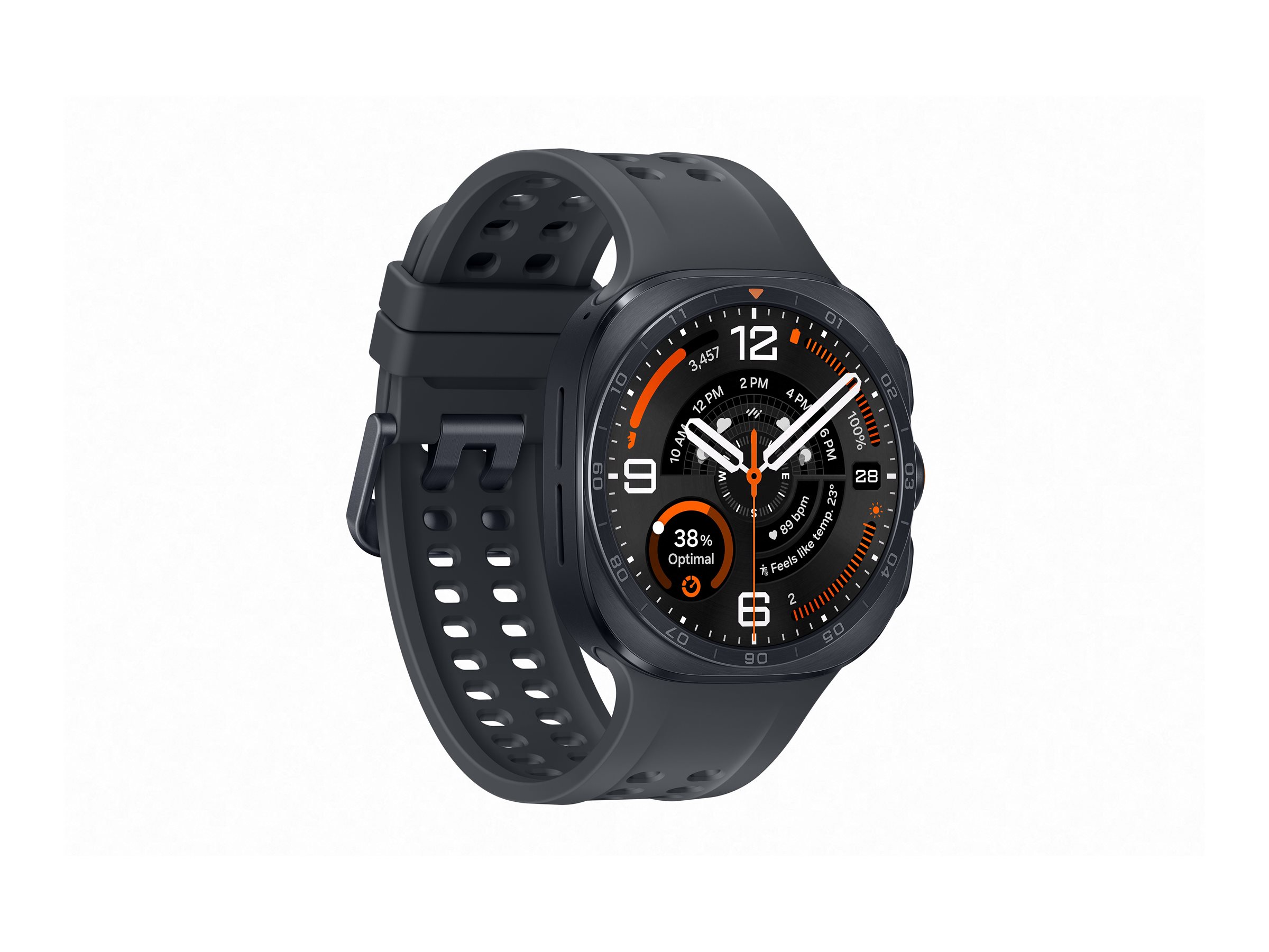 Samsung Galaxy Watch Ultra2 - 47 mm - titanfarben grau - intelligente Uhr mit Marineband - schwarz -