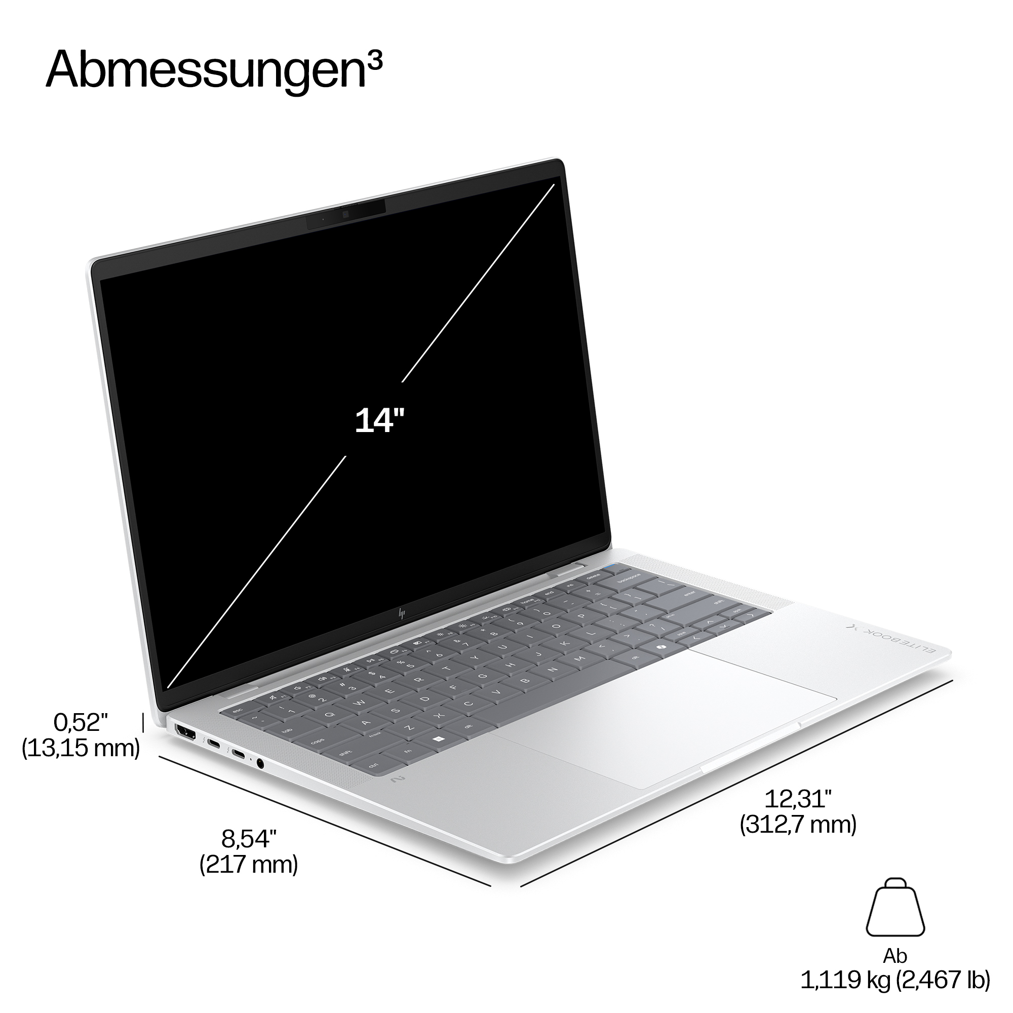HP EliteBook X G2a Notebook Next Gen - 177-Grad Scharnierdesign - AMD Ryzen AI 5 435 / 2 GHz - Win 1
