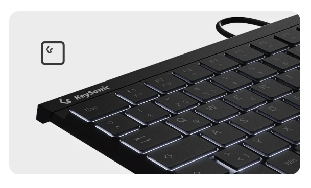 KeySonic KSK-5011ELC - Tastatur - Super-Mini