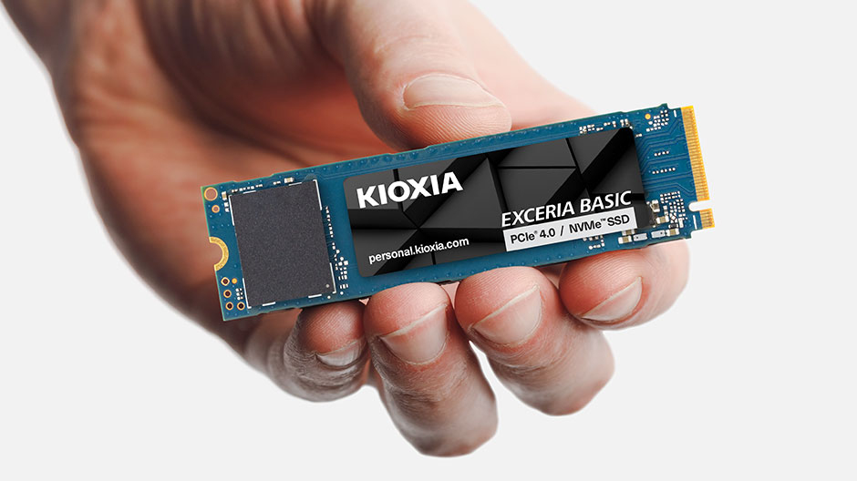Kioxia EXCERIA BASIC - SSD - 1 TB - intern - M.2 2280 - PCIe 4.0 x4 (NVMe)