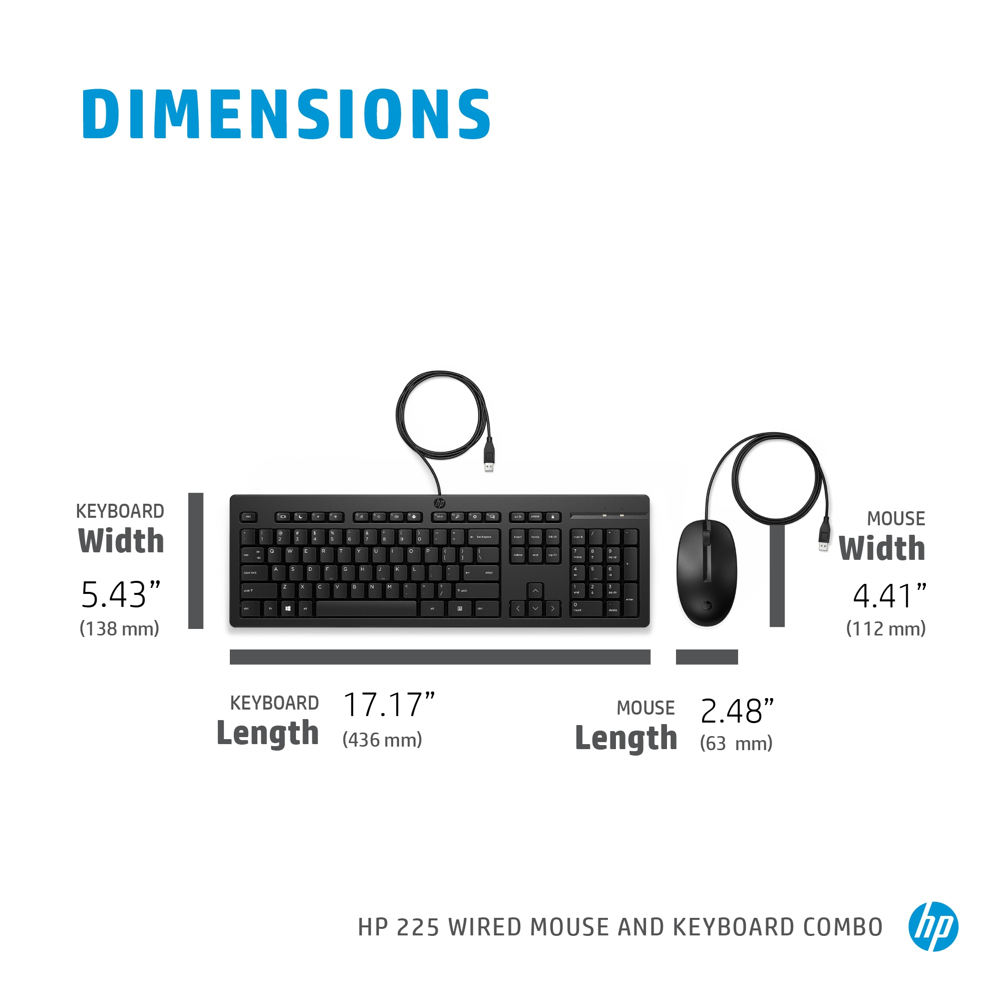 HP 225 - Tastatur-und-Maus-Set - USB - Spanisch