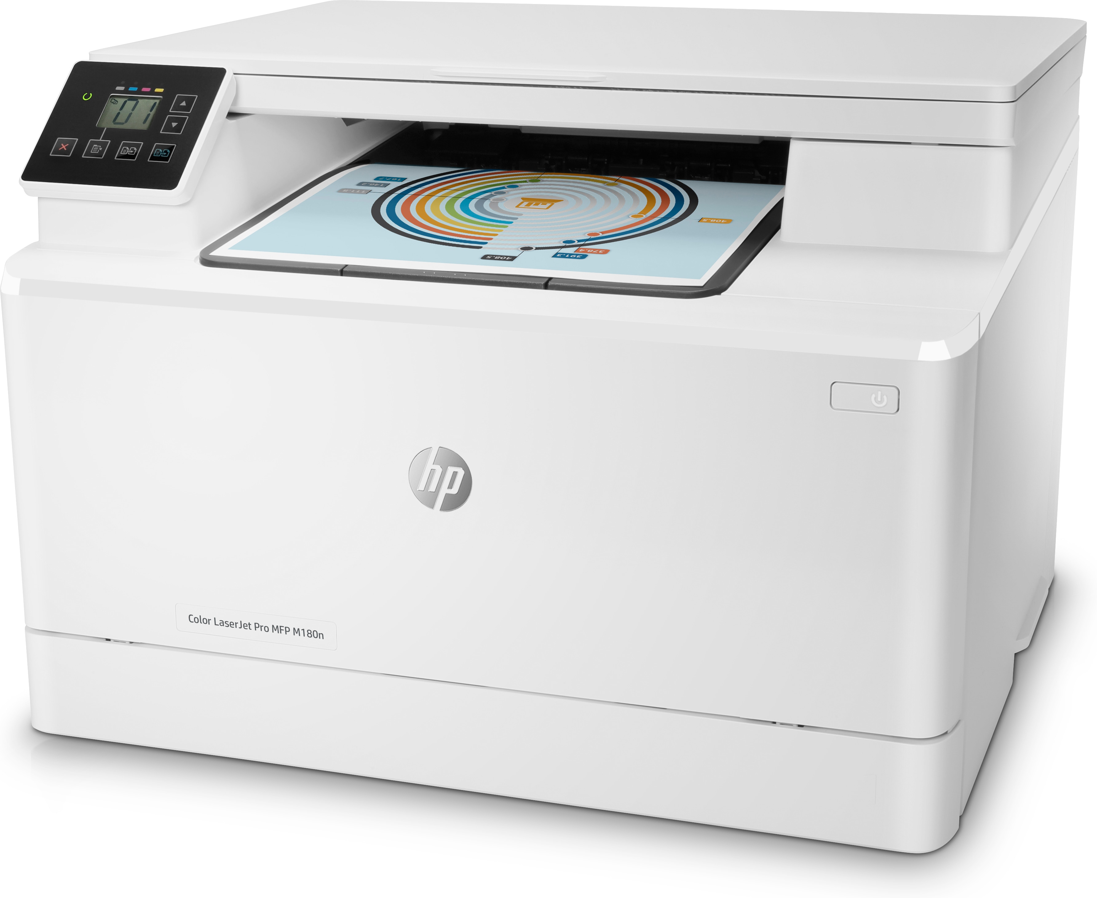 HP Color LaserJet Pro MFP M180n, Laser, Farbdruck, 600 x 600 DPI, Farbkopieren, A4, Weiß