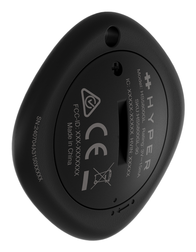 Targus HyperShield, Universal, Finder, Schwarz, 15 m, Find My, Find Hub, CR2032