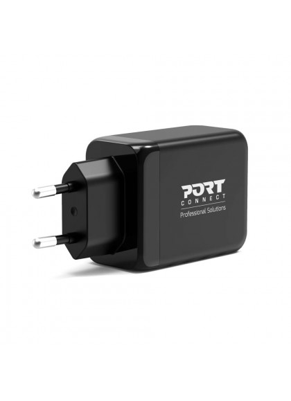 PORT Designs PORT Connect - Netzteil - GaN-Technologie - 65 Watt - 3.25 A - PD, PD 3.0, QC 3.0 - 2 A