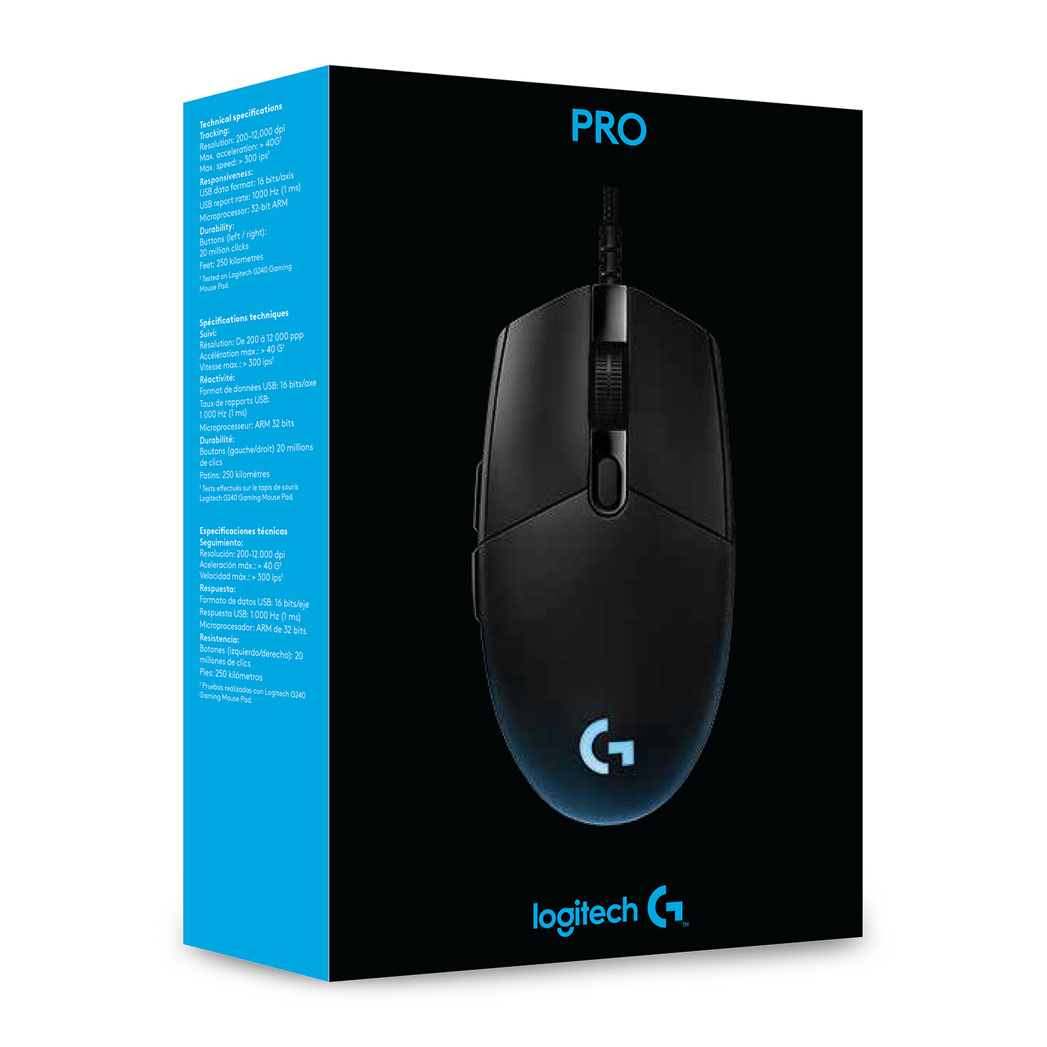 Logitech G Pro (Hero) - Maus - optisch - 6 Tasten