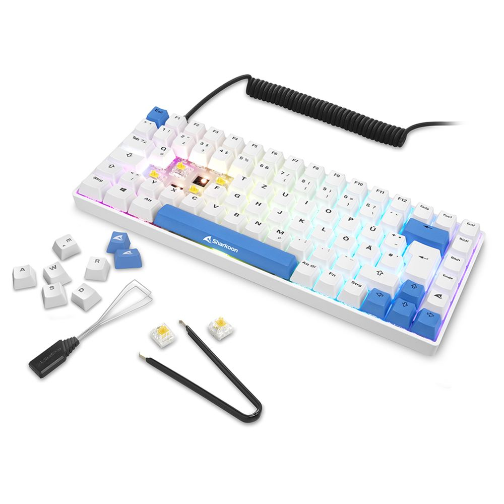 Sharkoon SKILLER SGK50 S3 - Tastatur - 75% - Hintergrundbeleuchtung - USB - QWERTZ - Deutsch - Taste