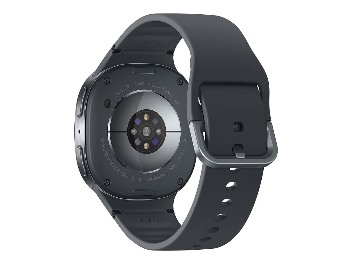 Samsung Galaxy Watch8 - 40 mm - Carbon-Schwarz - intelligente Uhr mit Sportband - Gummi - Graphit -