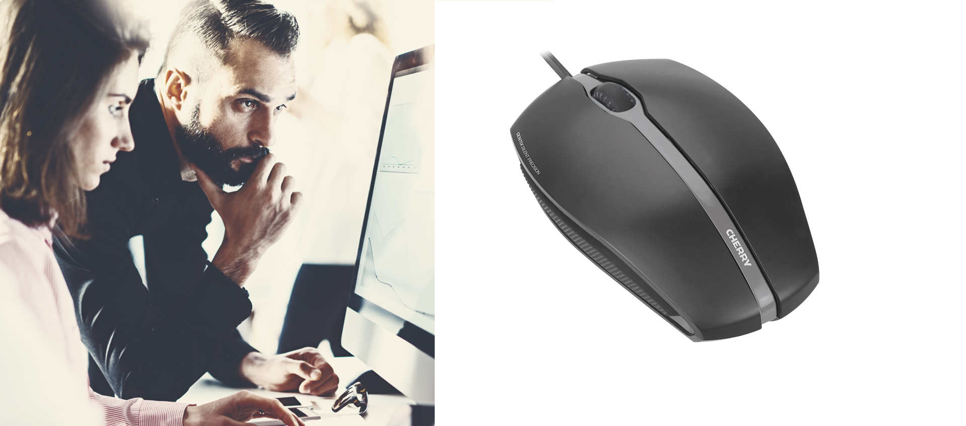 Cherry GENTIX SILENT - Maus - optisch - 3 Tasten