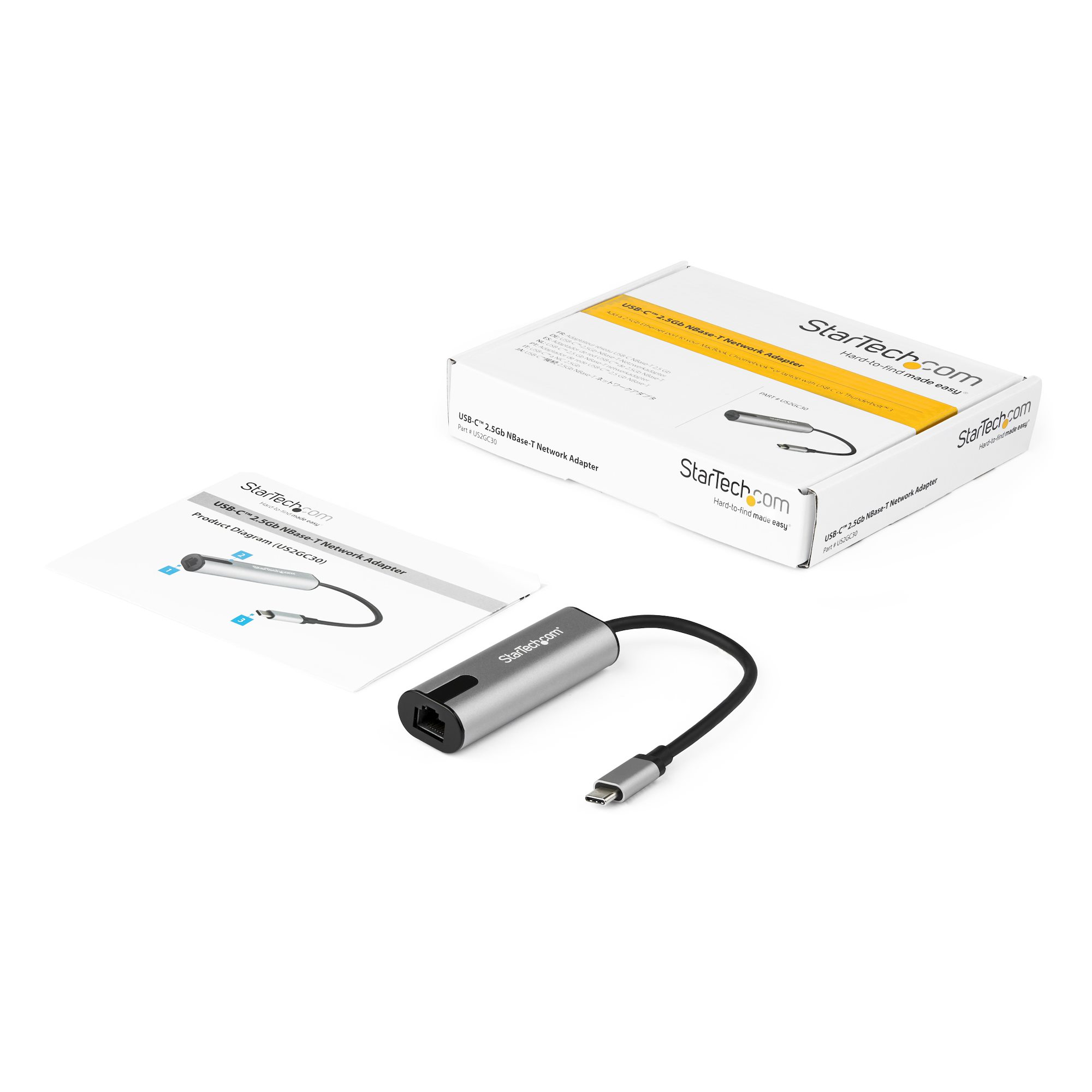 StarTech.com 2.5GbE USB-C auf Netzwerk Adapter - USB-C 3.0 2.5/1 Gbit/s und 100 Mbit/s Multigeschwin