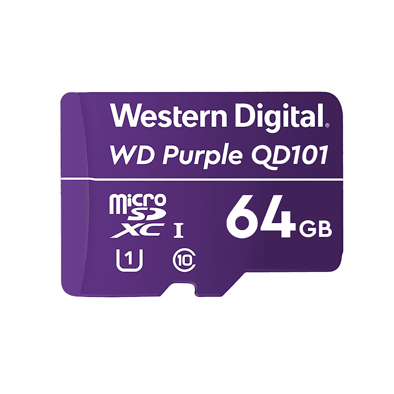 WD WD Purple SC QD101, 64 GB, MicroSDXC, Klasse 10, Class 1 (U1), Violett