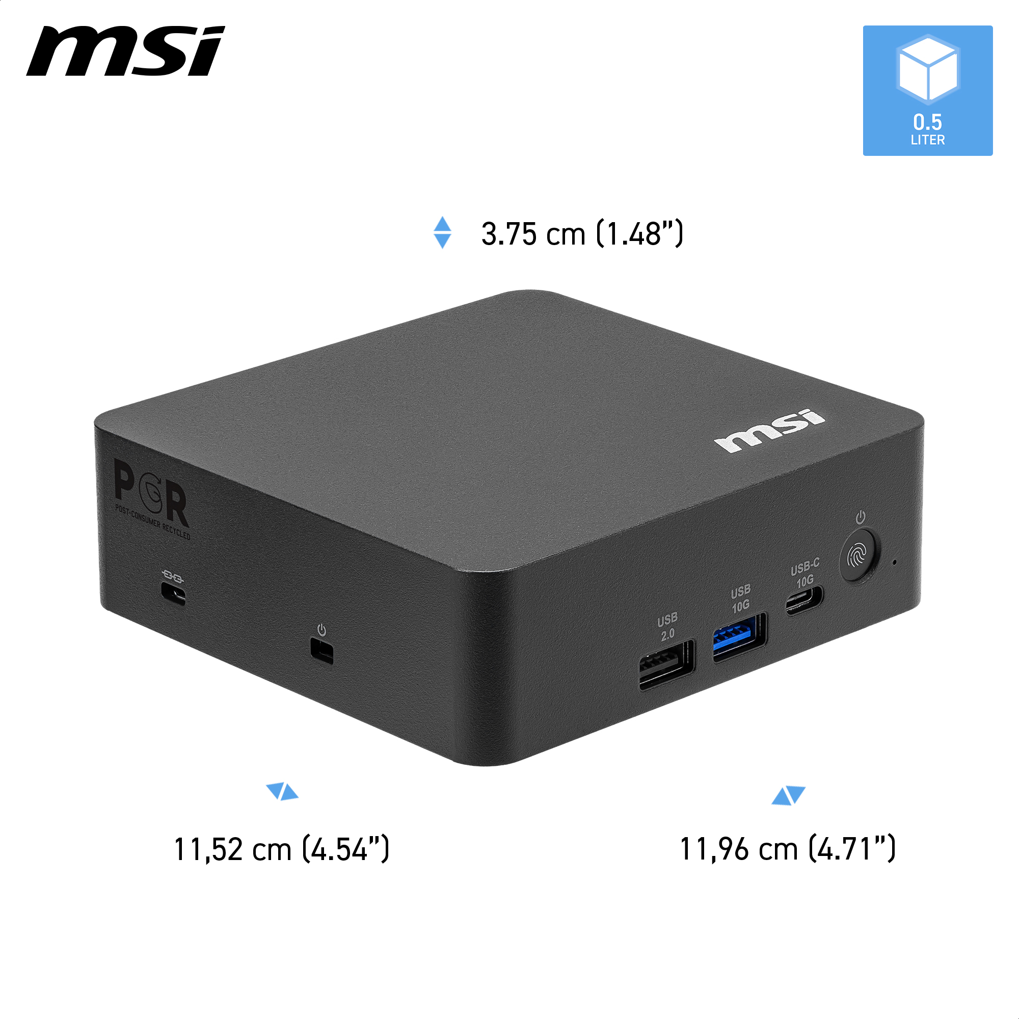 MSI Cubi NUC AI+ 3MG-008DE, Core Ultra 5 322, 16GB, 512GB, Wi-Fi 7, Win11 Pro
